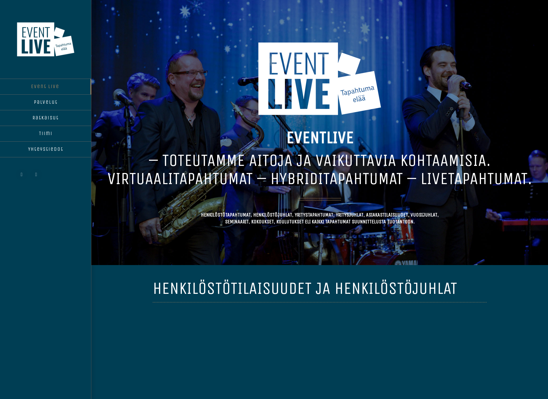 Skärmdump för eventlive.fi