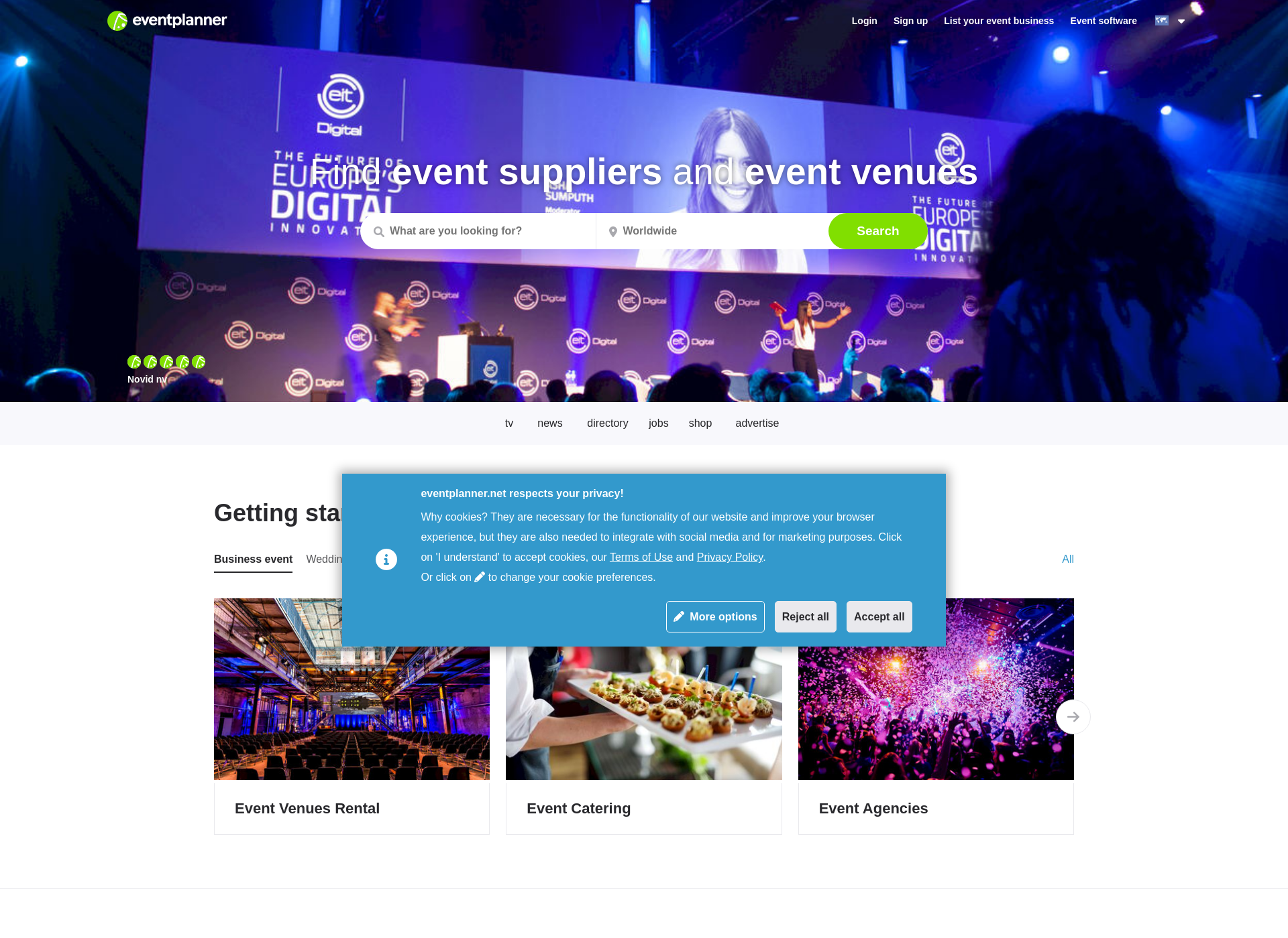 Screenshot for eventplanner.fi
