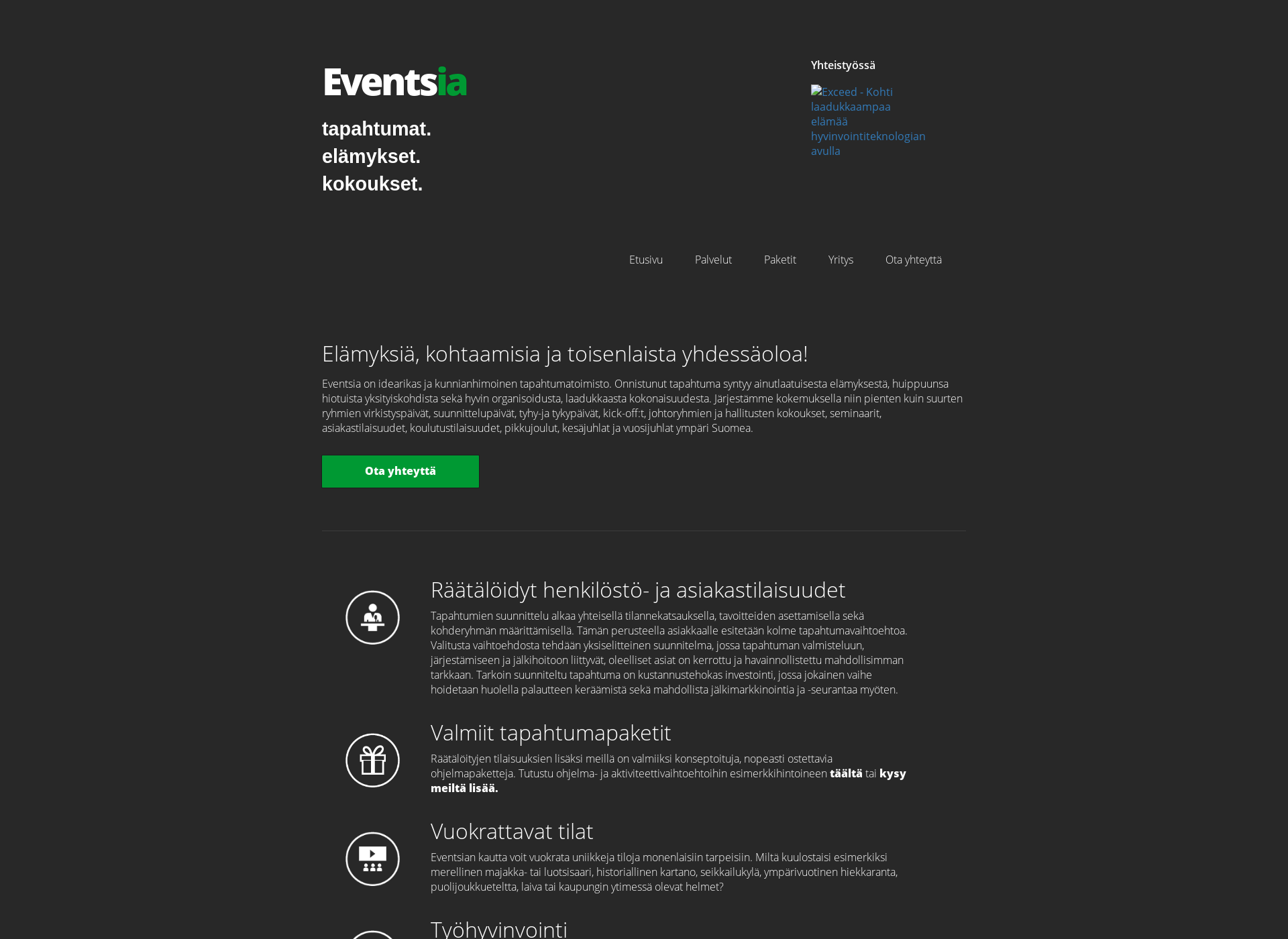 Screenshot for eventsia.fi