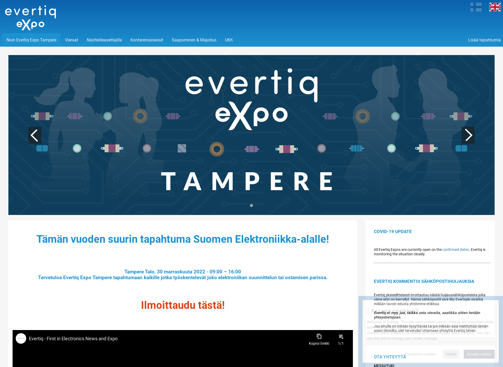 Skärmdump för evertiq.fi