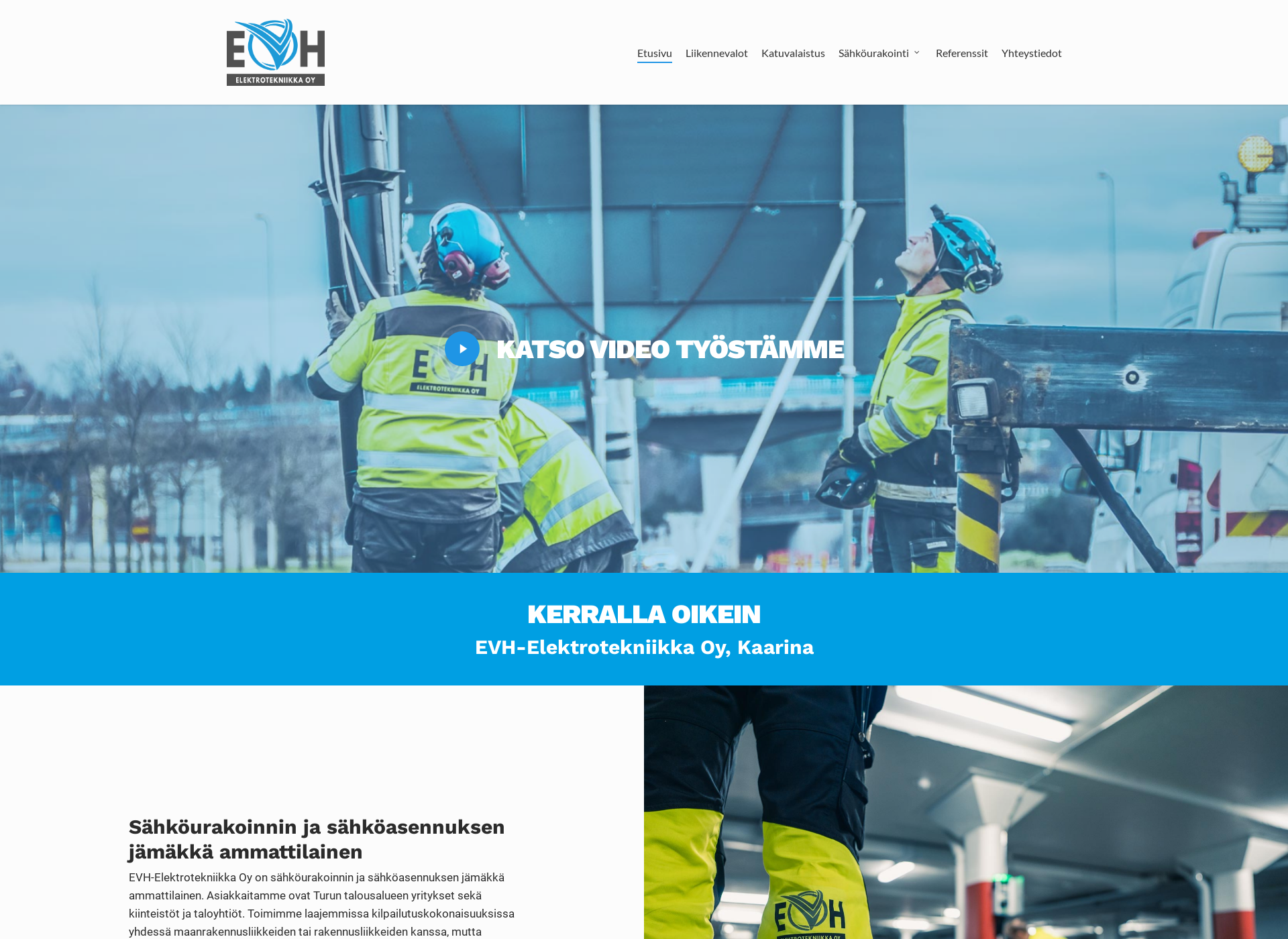 Skärmdump för evh.fi