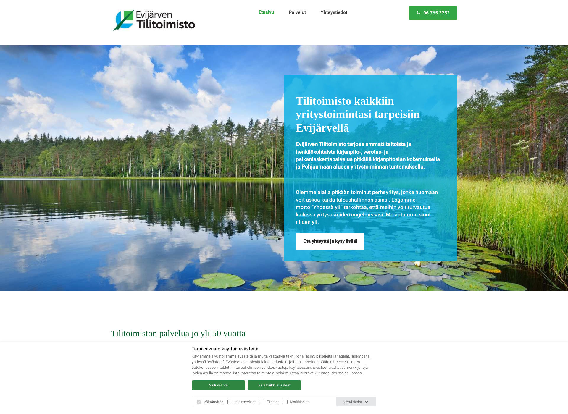 Screenshot for evijarventilitoimisto.fi