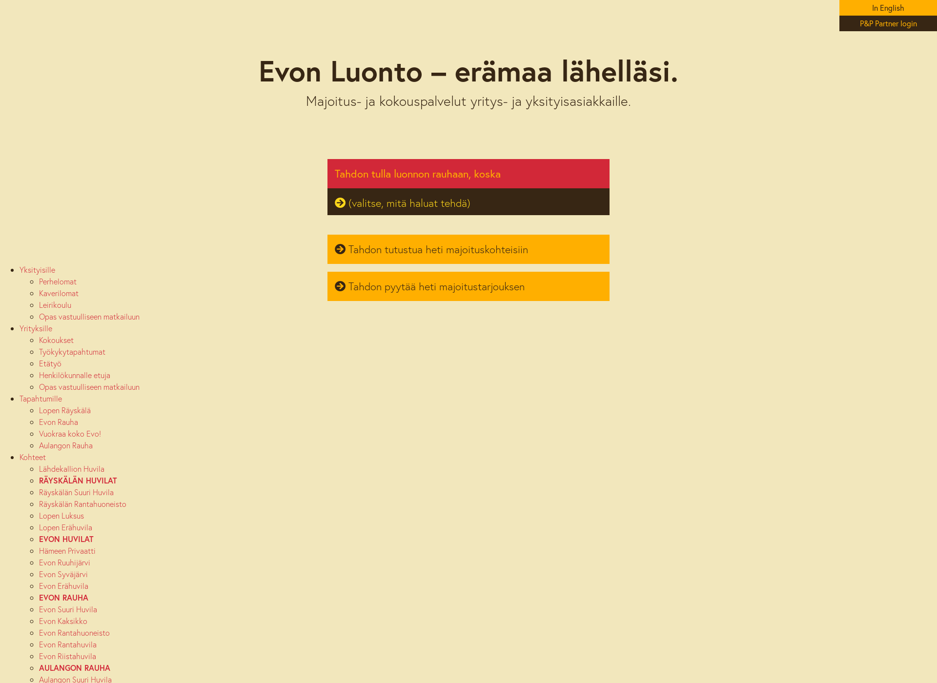 Skärmdump för evonluonto.fi