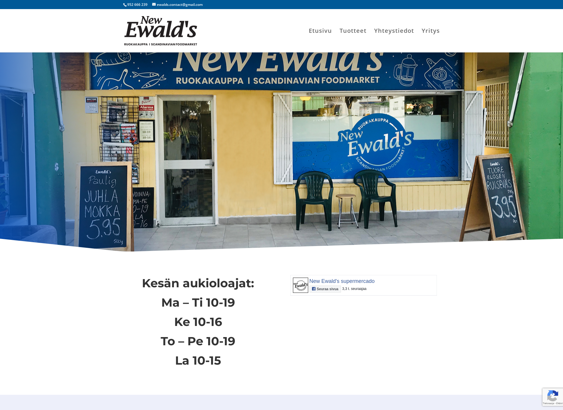 Skärmdump för ewalds.fi