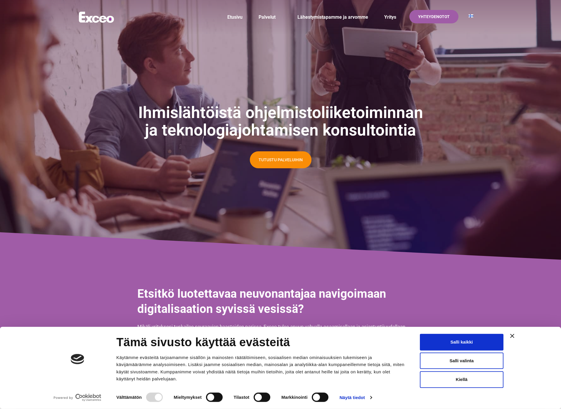 Screenshot for exceo.fi