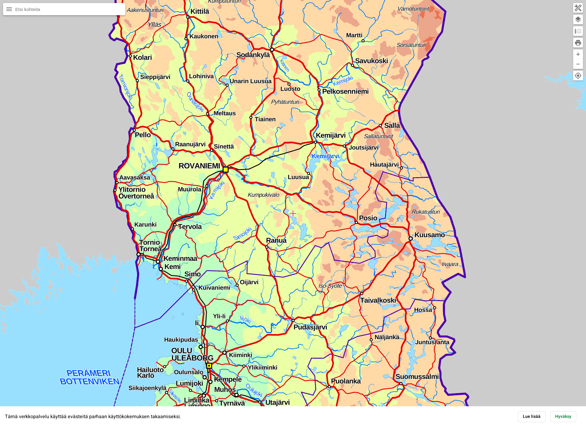 Näyttökuva excursionmap.fi