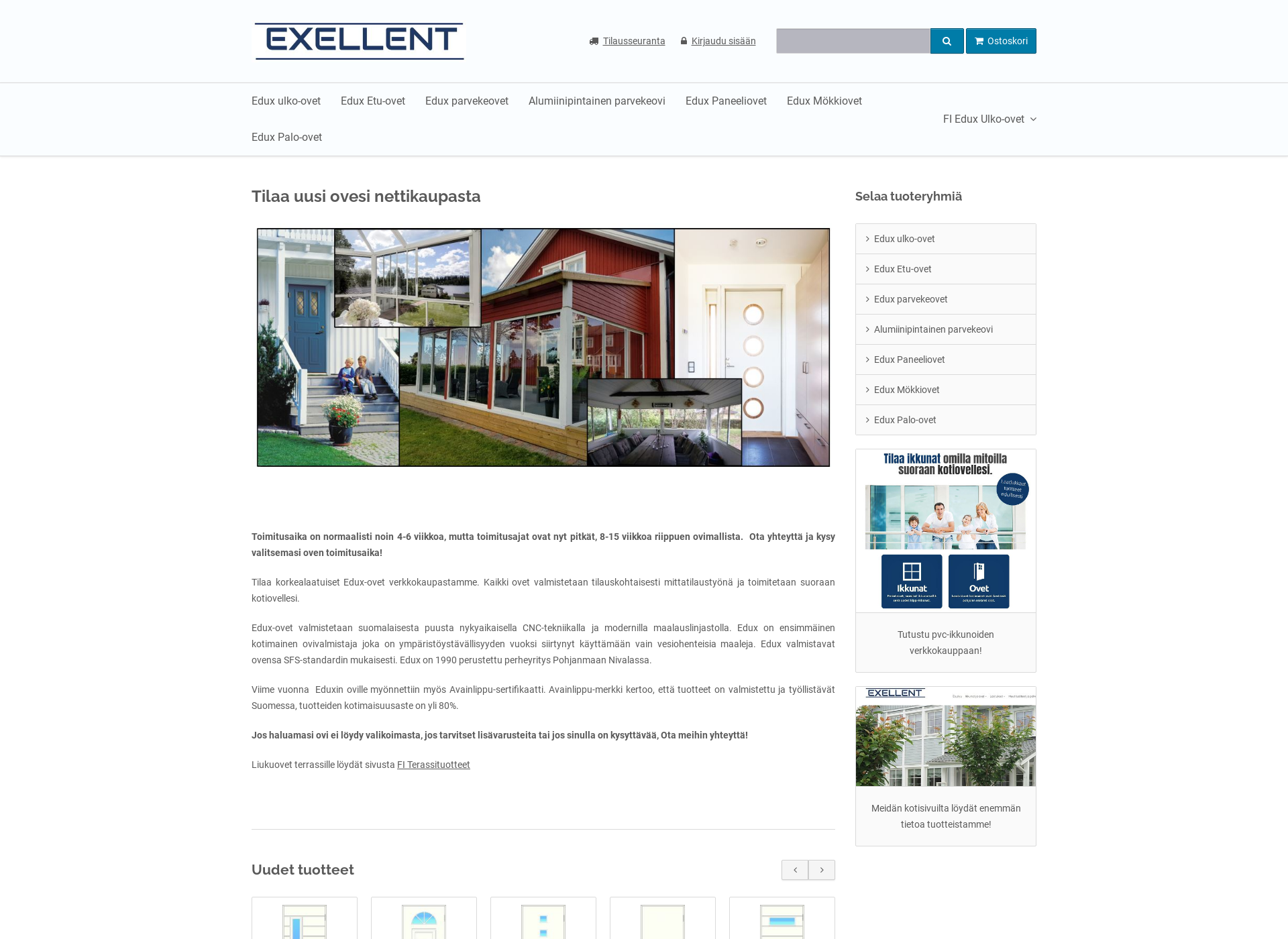 Screenshot for exellent-verkkokauppa.fi