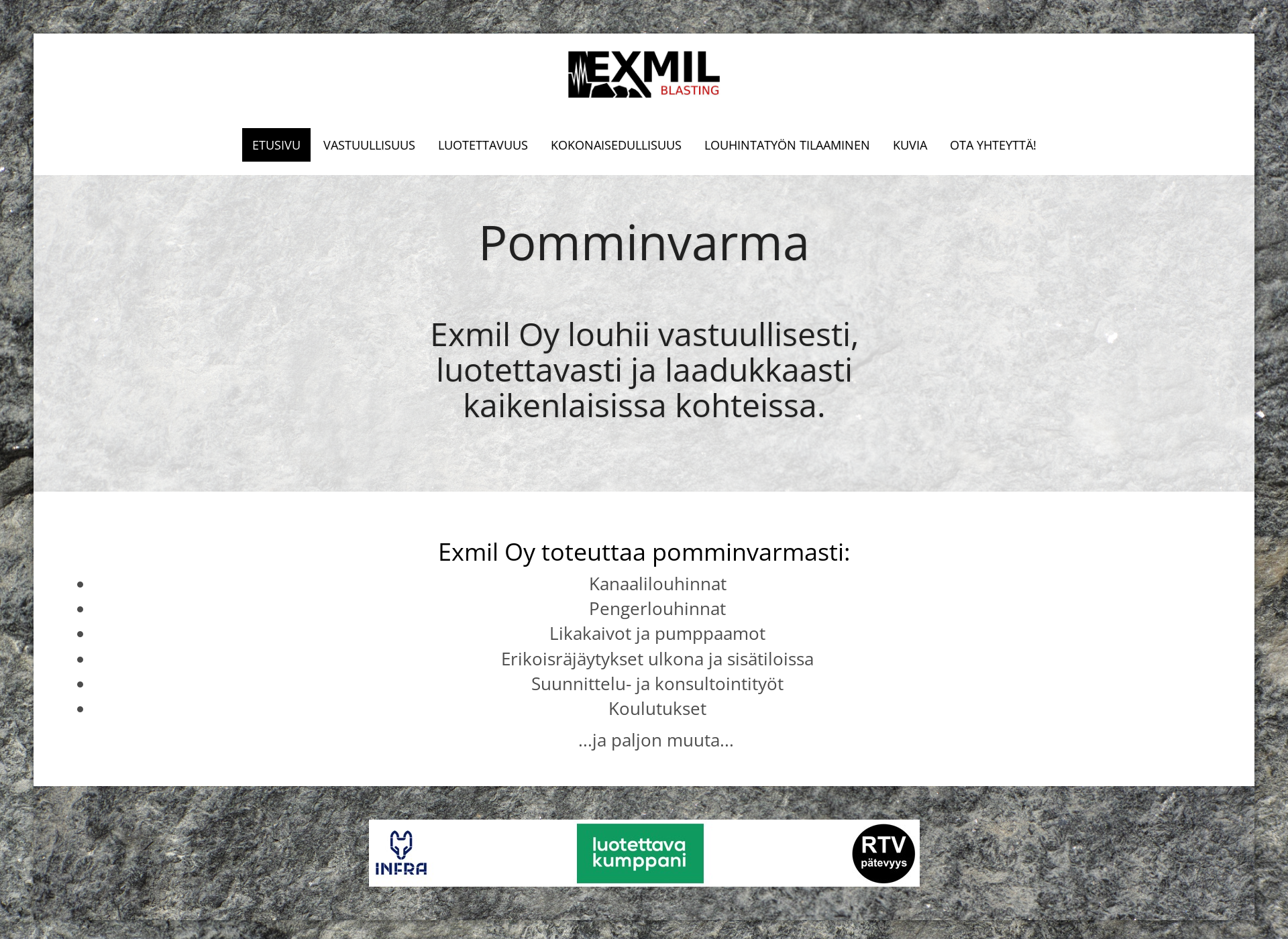 Screenshot for exmil.fi
