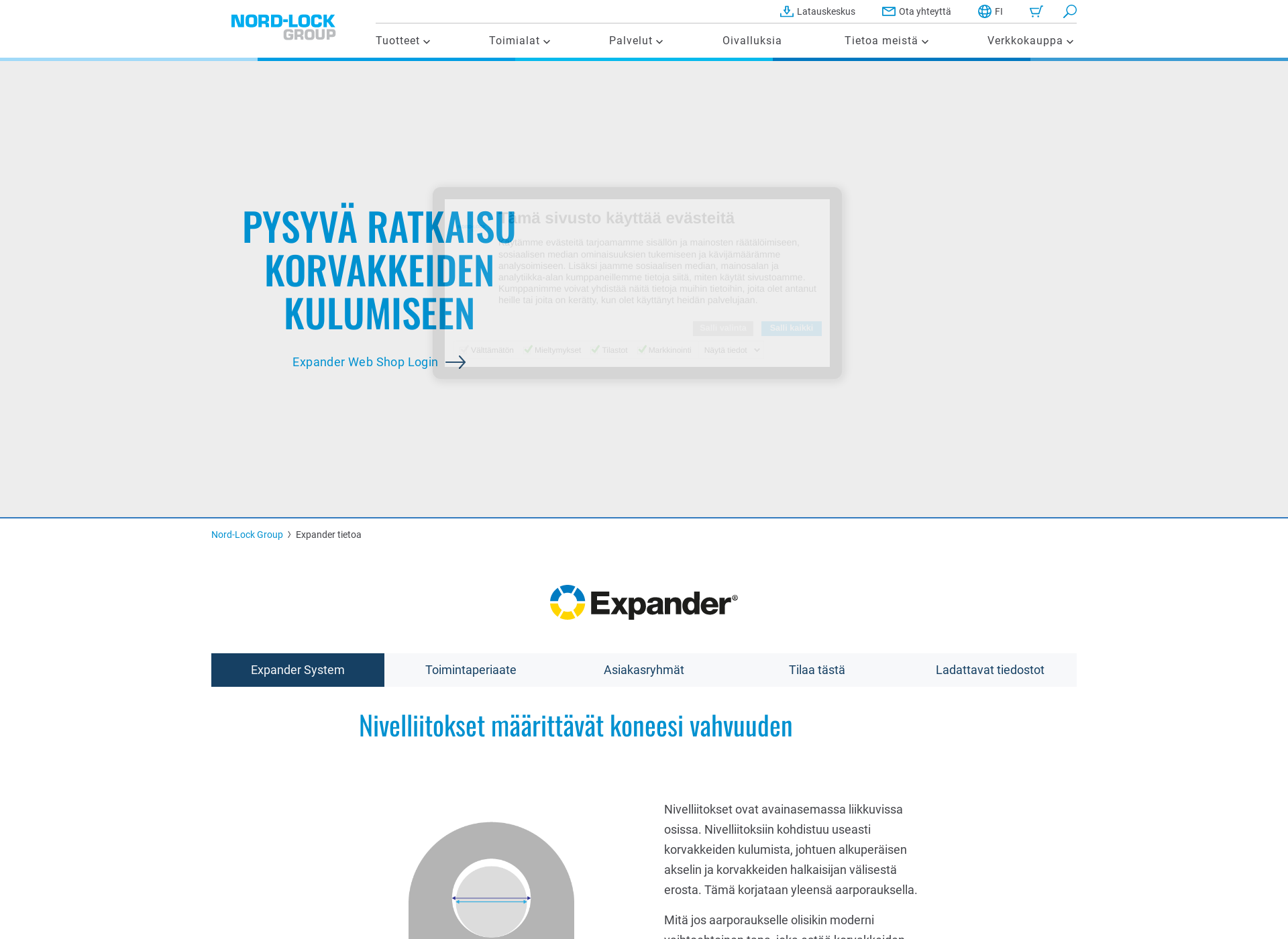 Skärmdump för expander.fi