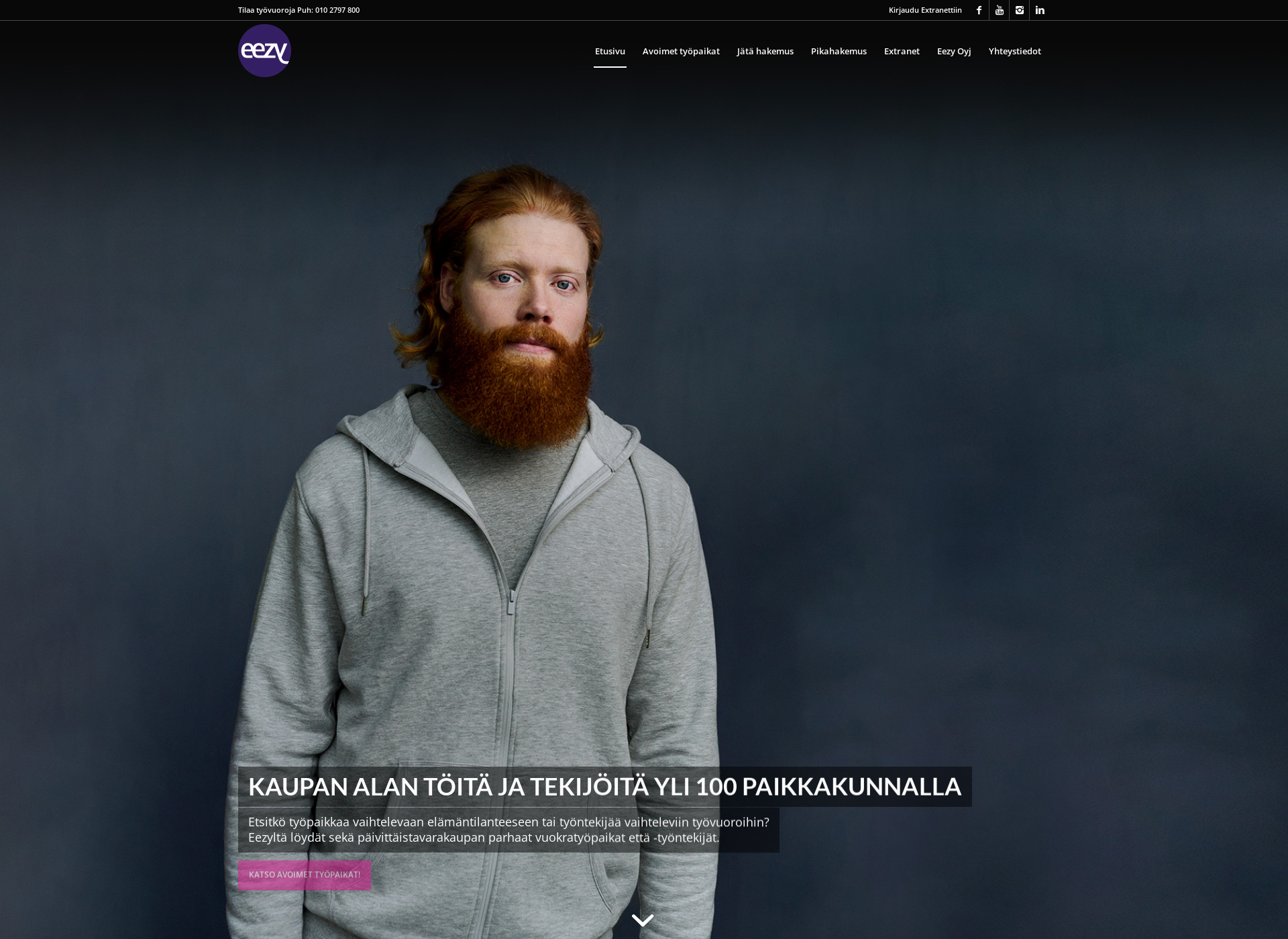 Skärmdump för extraajat.fi