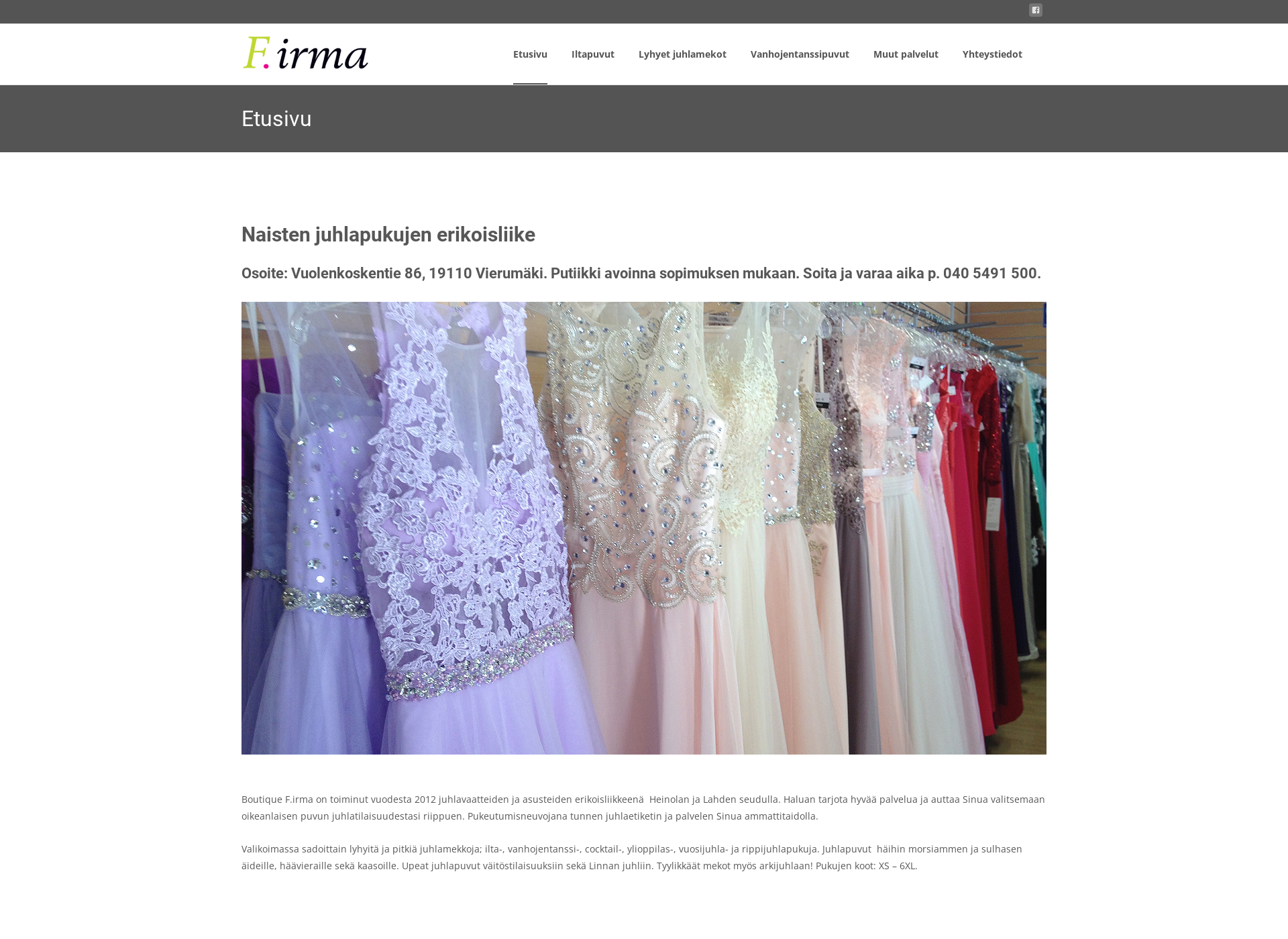 Screenshot for f-irma.fi