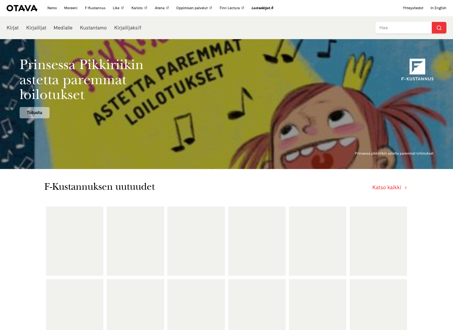 Screenshot for f-kustannus.fi