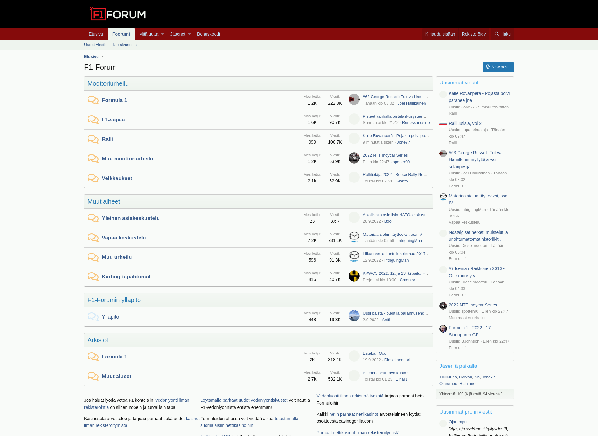 Screenshot for f1-forum.fi