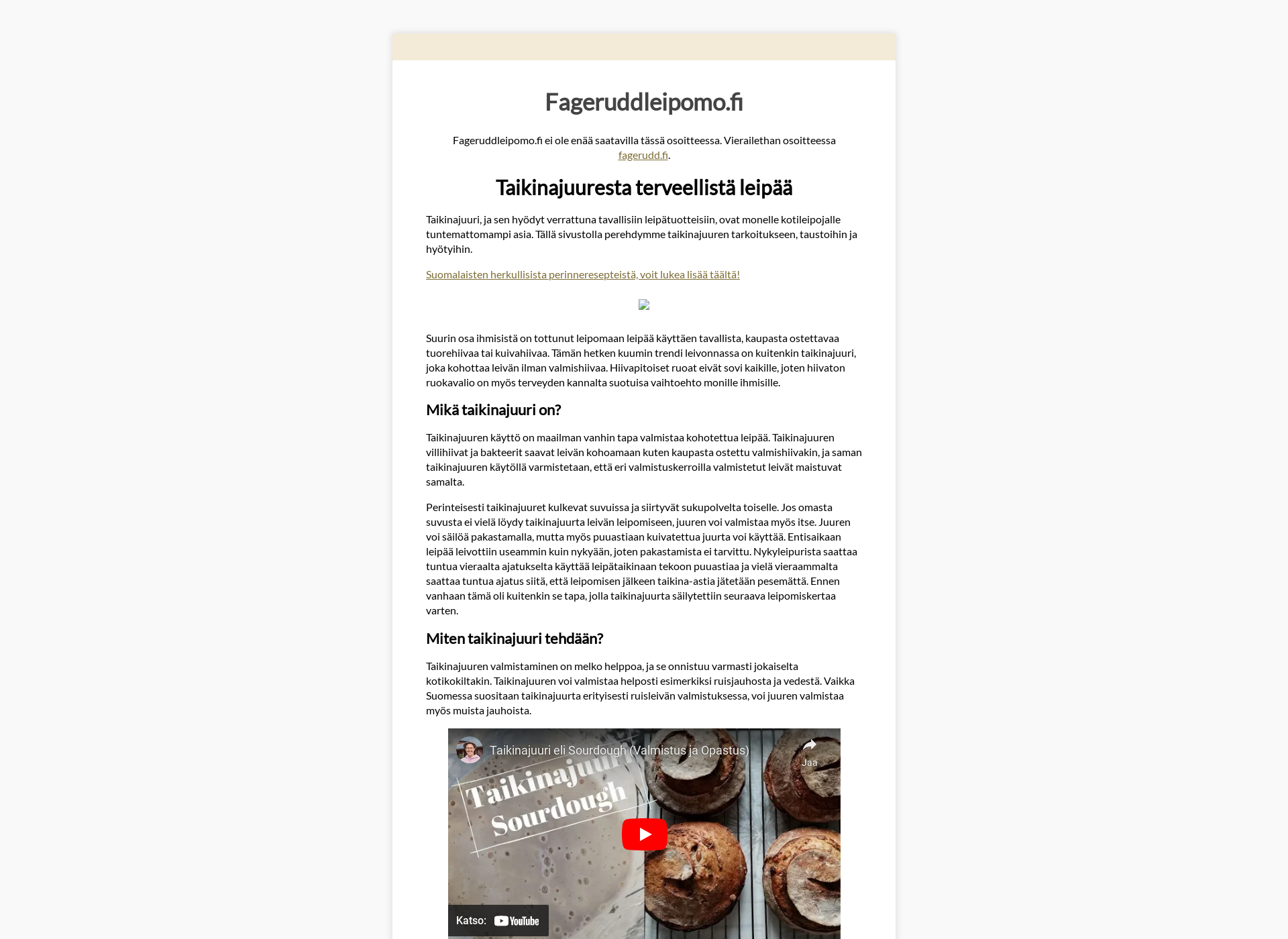 Skärmdump för fageruddleipomo.fi