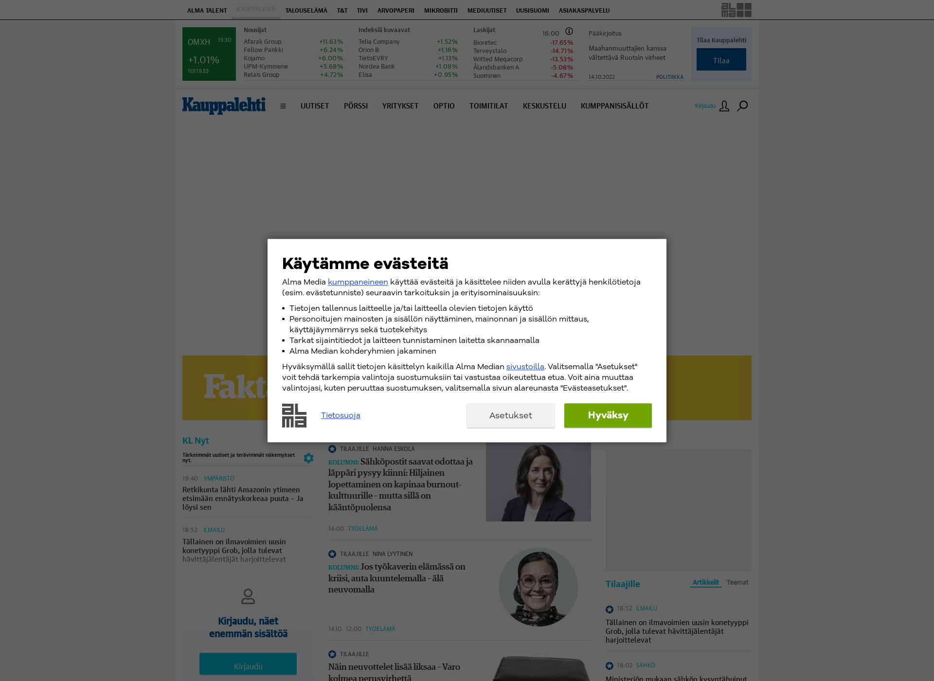 Screenshot for fakta.fi