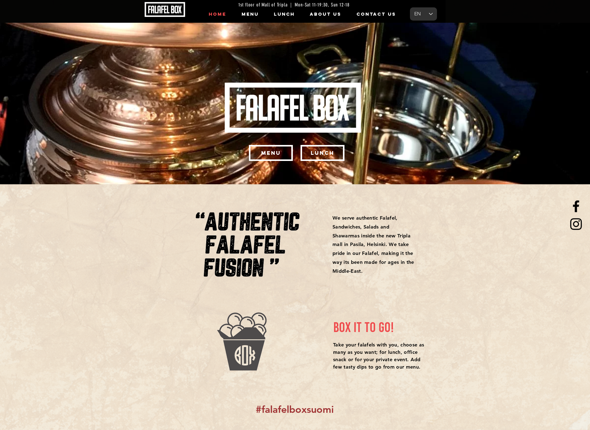 Screenshot for falafelbox.fi
