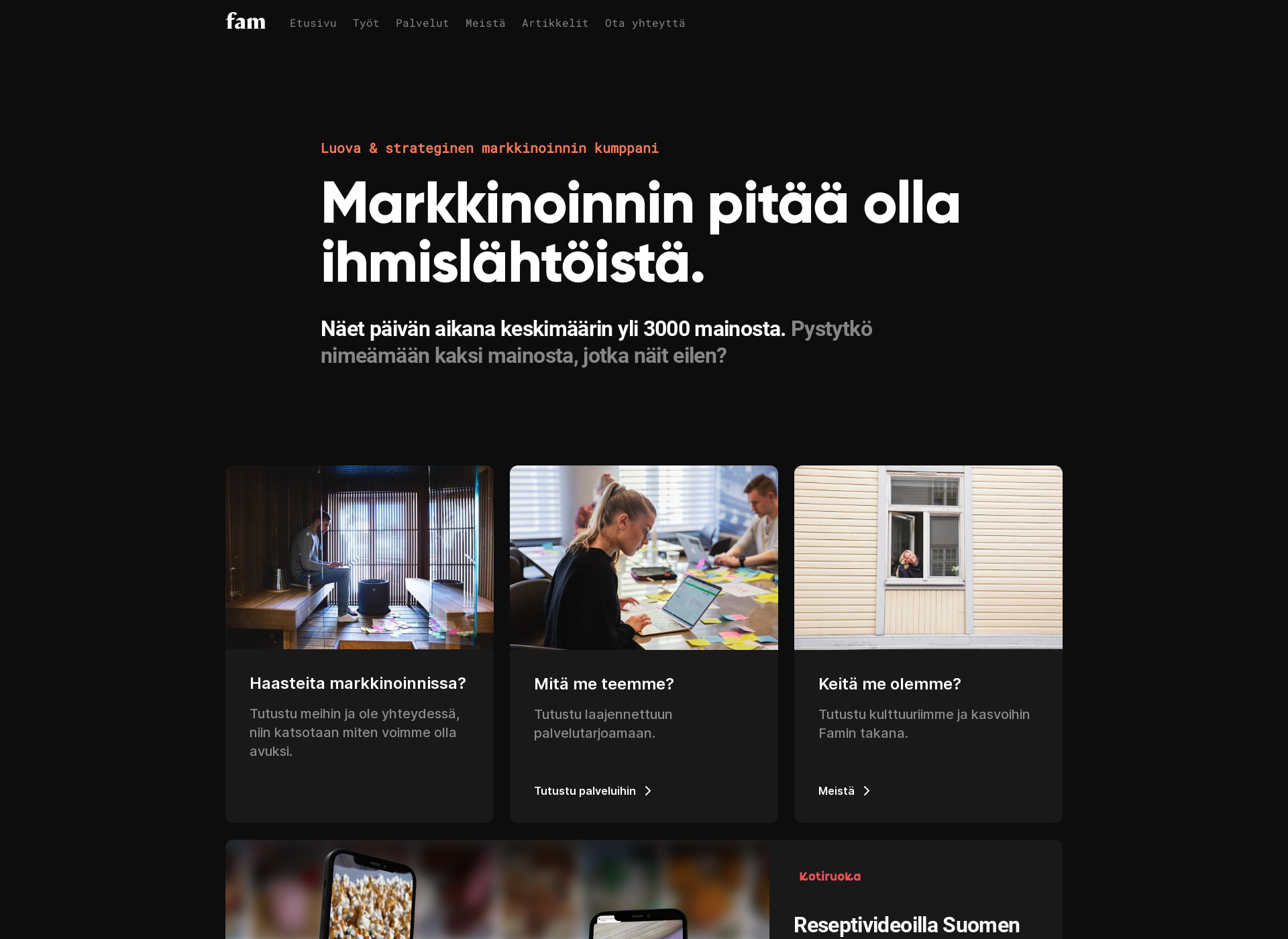 Screenshot for fam.fi