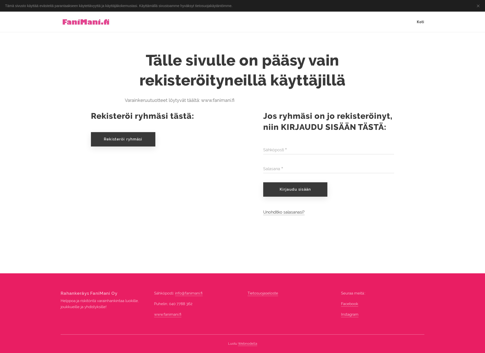 Screenshot for fanimanivarainhankintatuotteet.fi