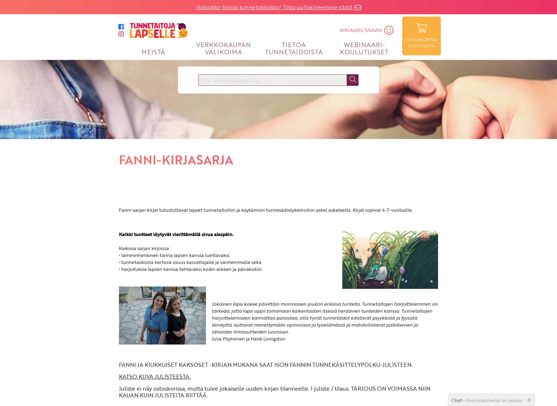 Screenshot for fanni-kirjat.fi
