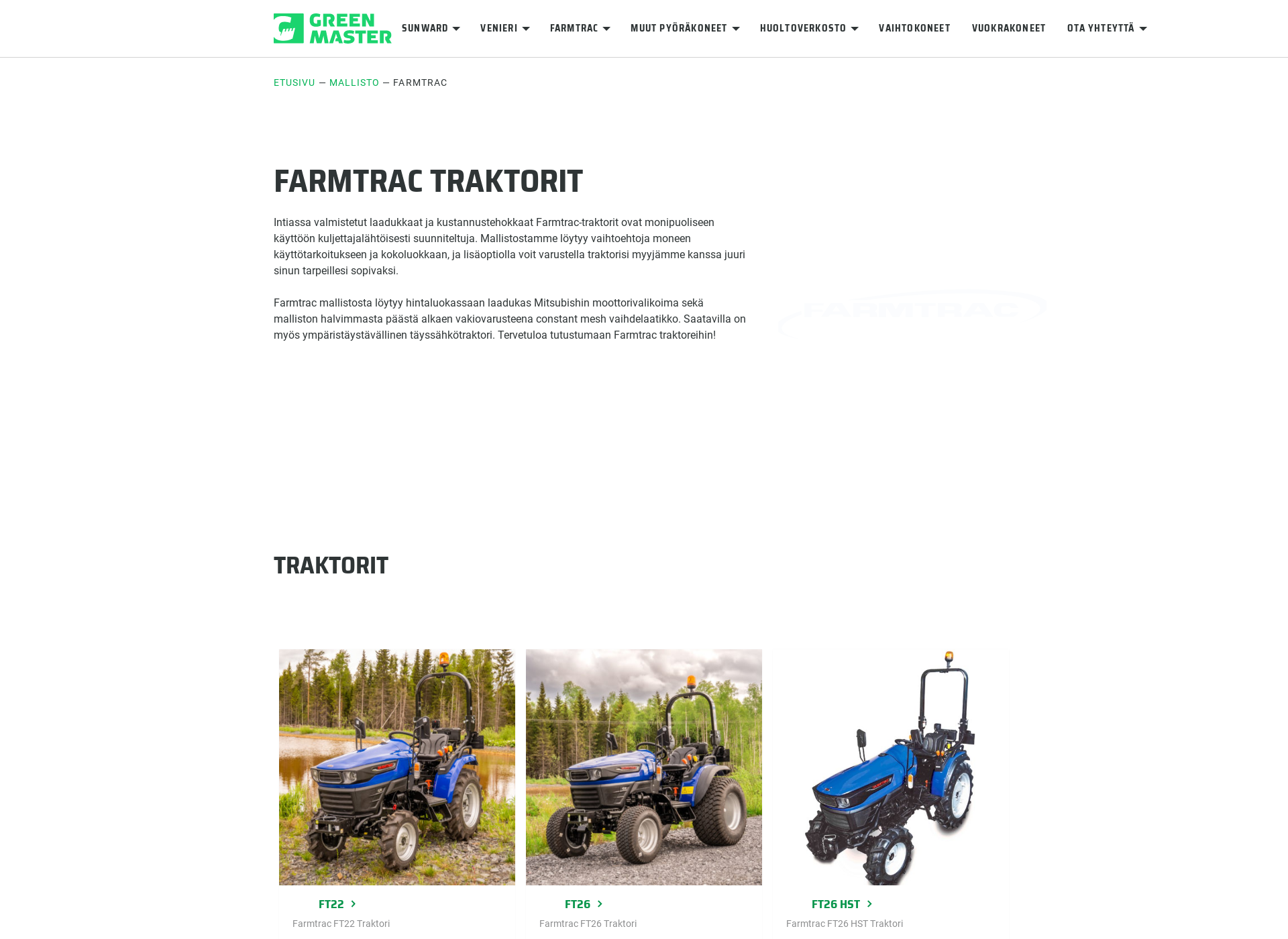 Screenshot for farmtrac.fi