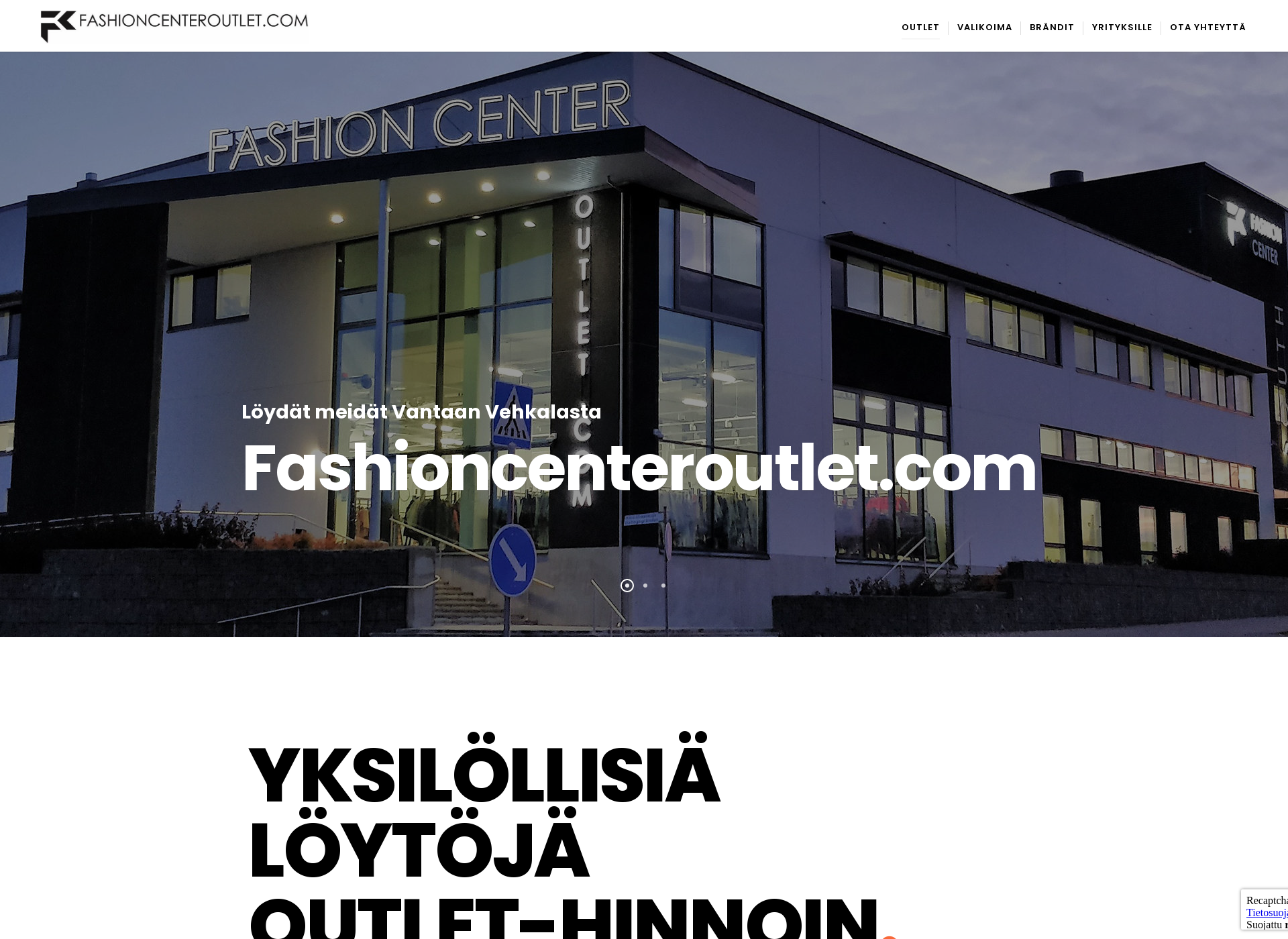 Skärmdump för fashioncenteroutlet.com