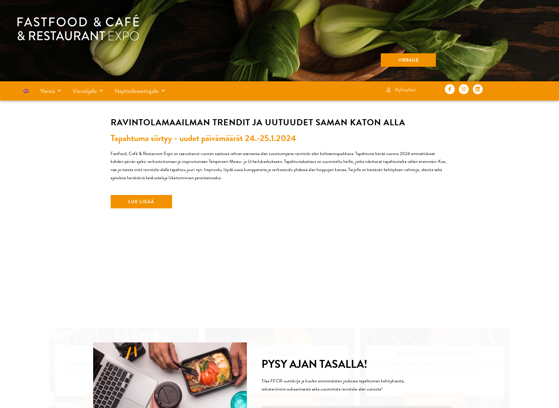 Skärmdump för fastfoodravintolatampere.fi