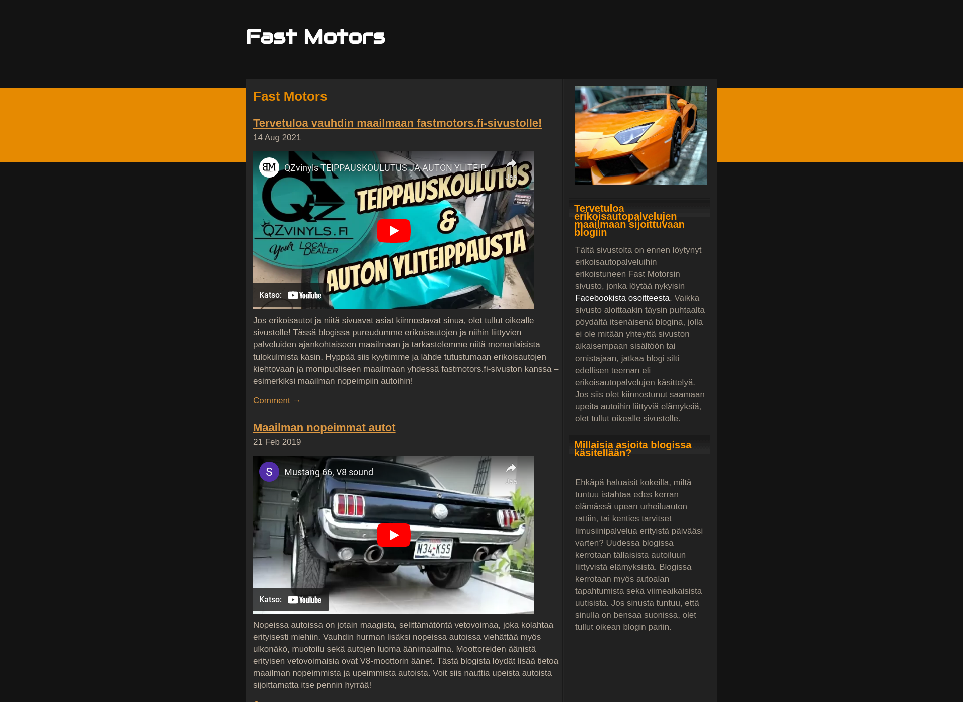 Screenshot for fastmotors.fi