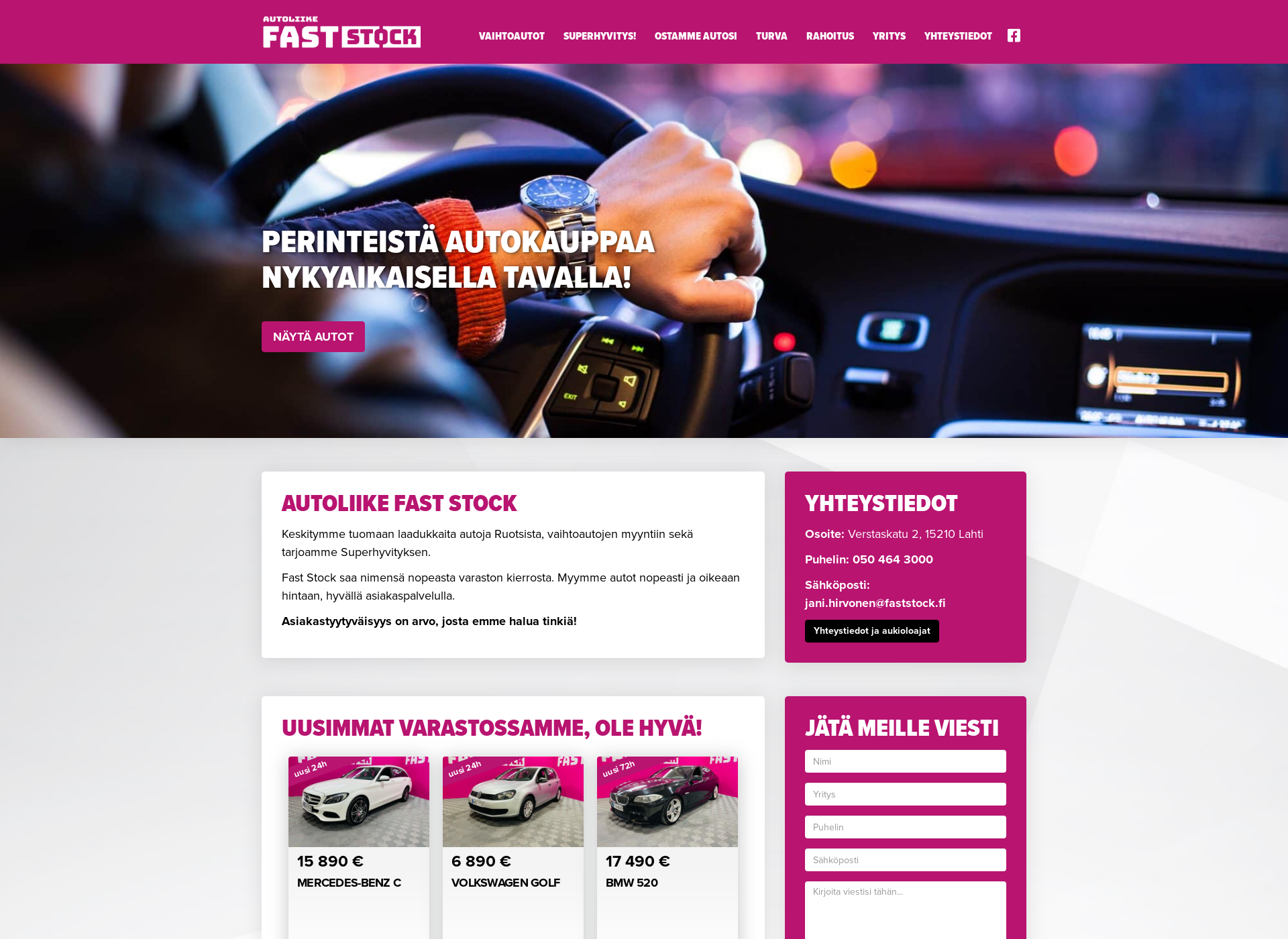 Näyttökuva faststock.fi