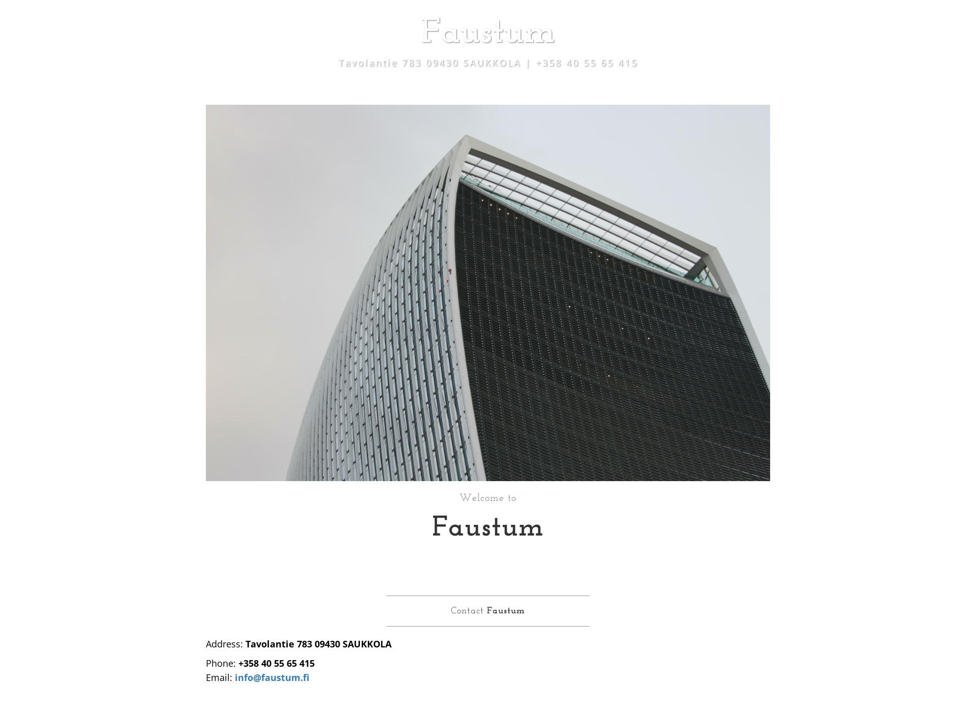 Skärmdump för faustum.fi
