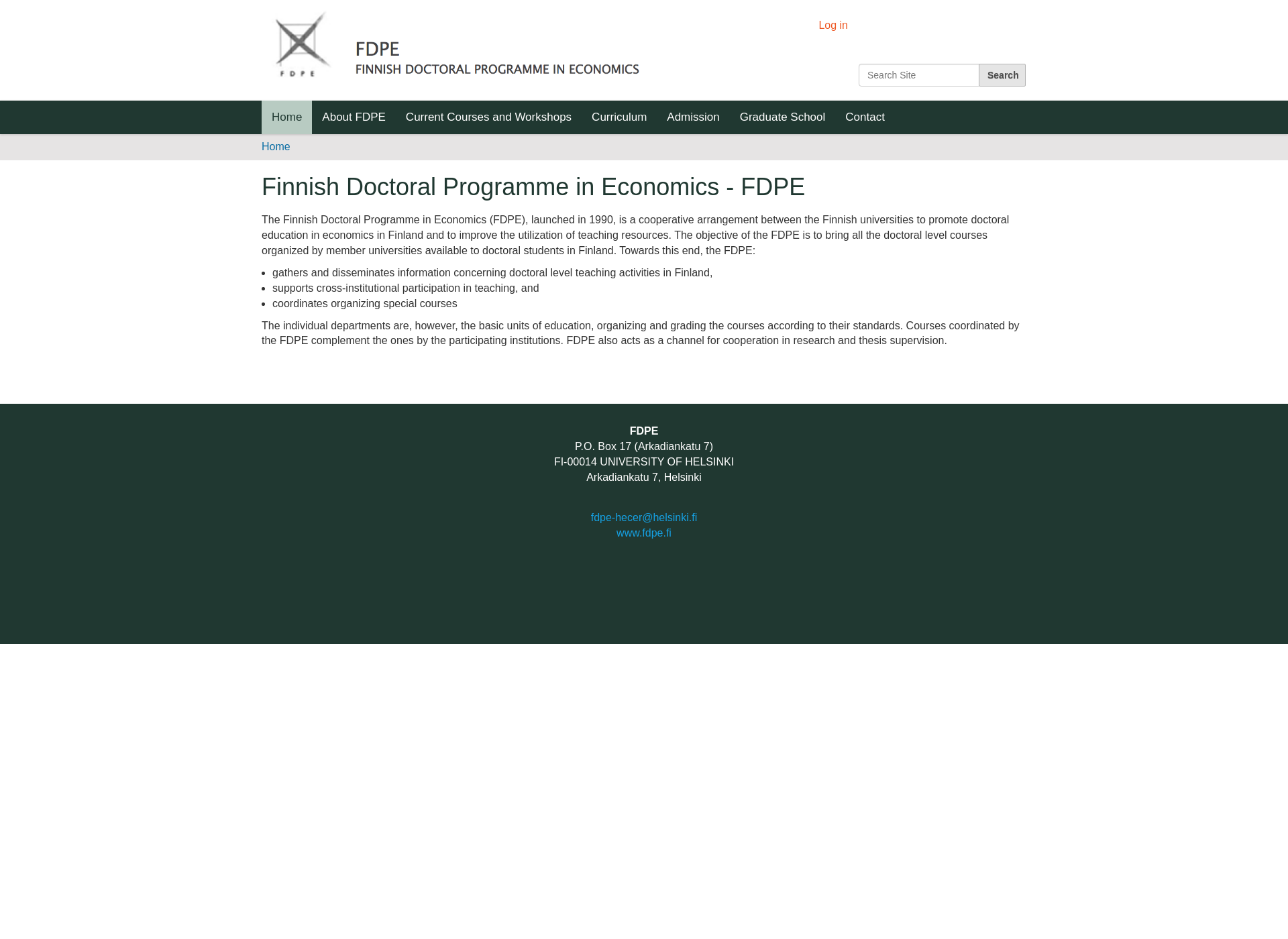 Screenshot for fdpe.fi