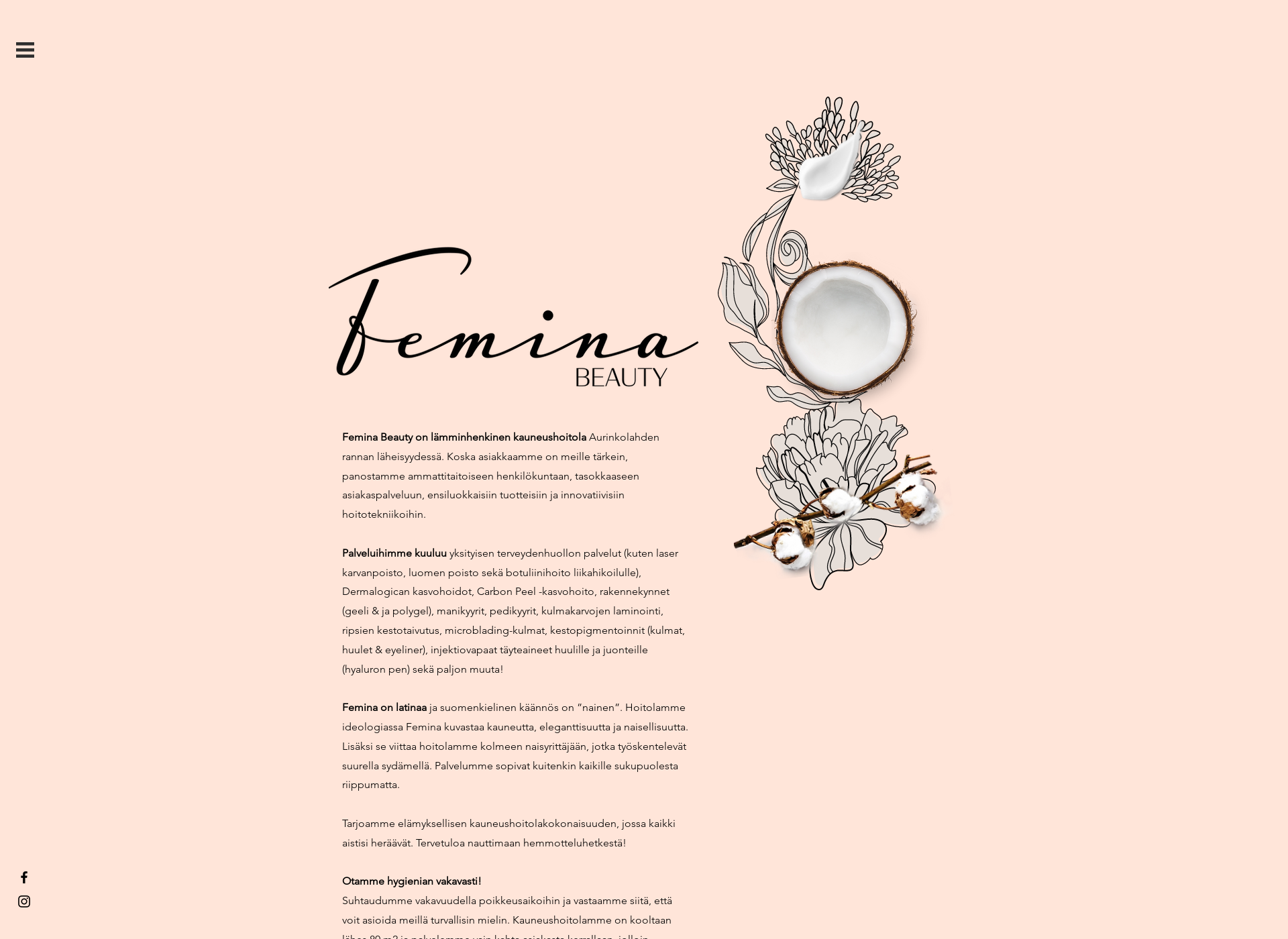 Screenshot for feminabeauty.fi