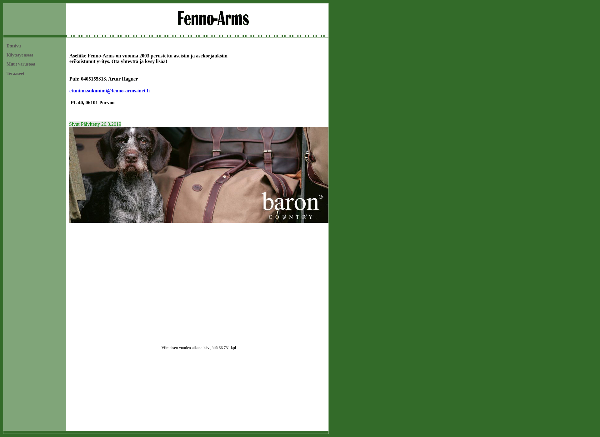 Screenshot for fenno-arms.fi