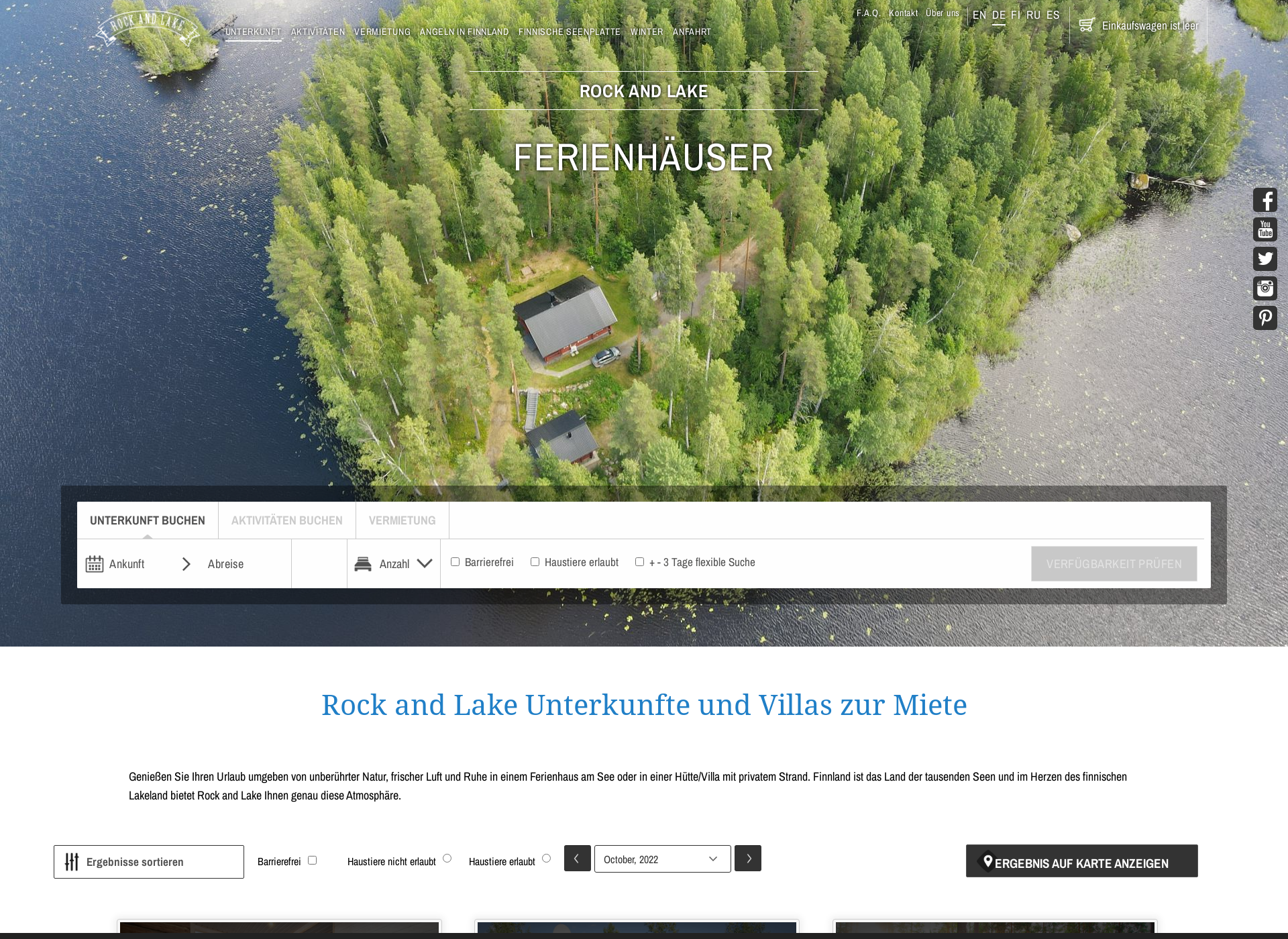 Screenshot for ferienhaus-finnland.fi