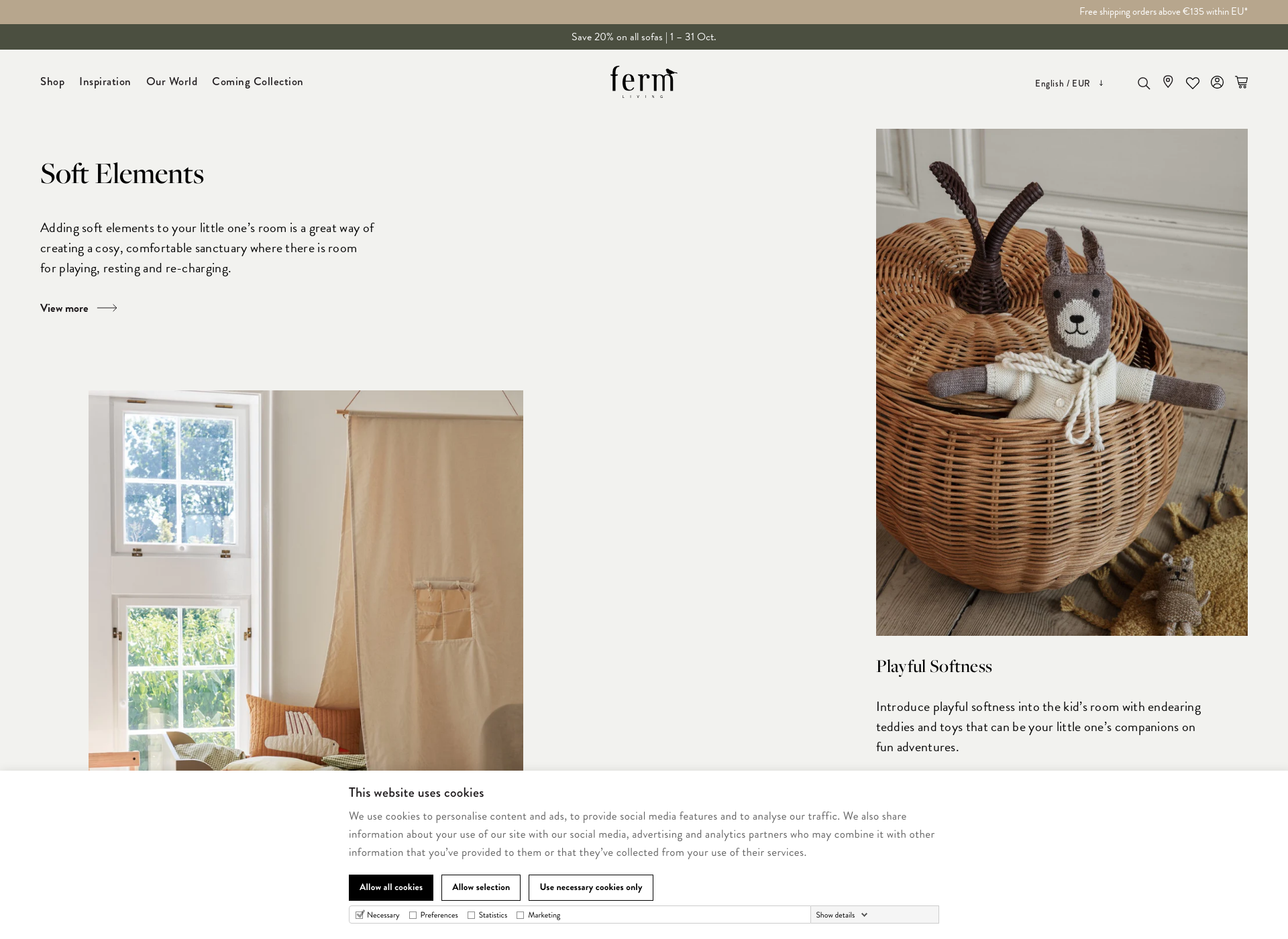 Skärmdump för ferm-living.fi