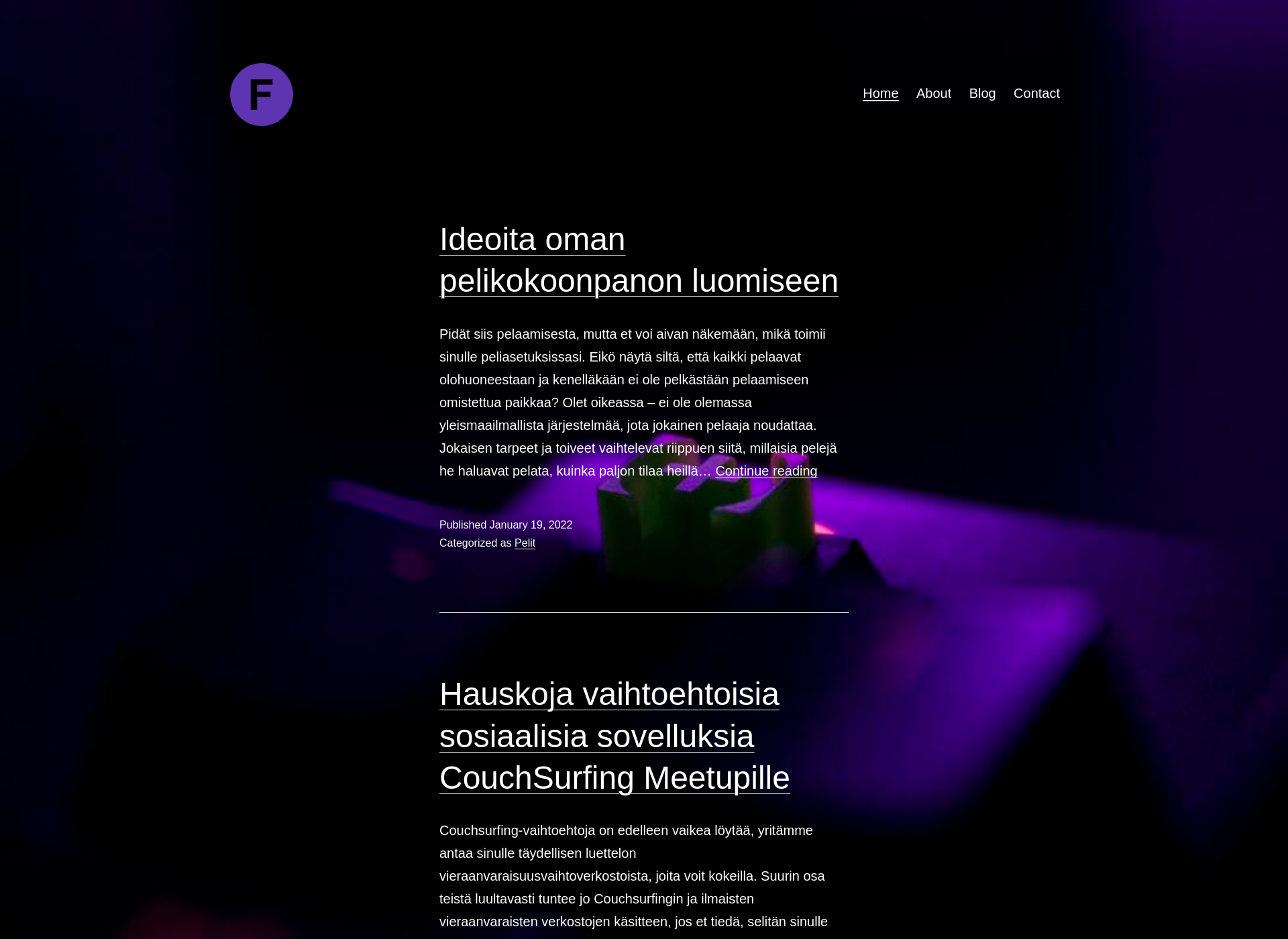 Skärmdump för festino.fi