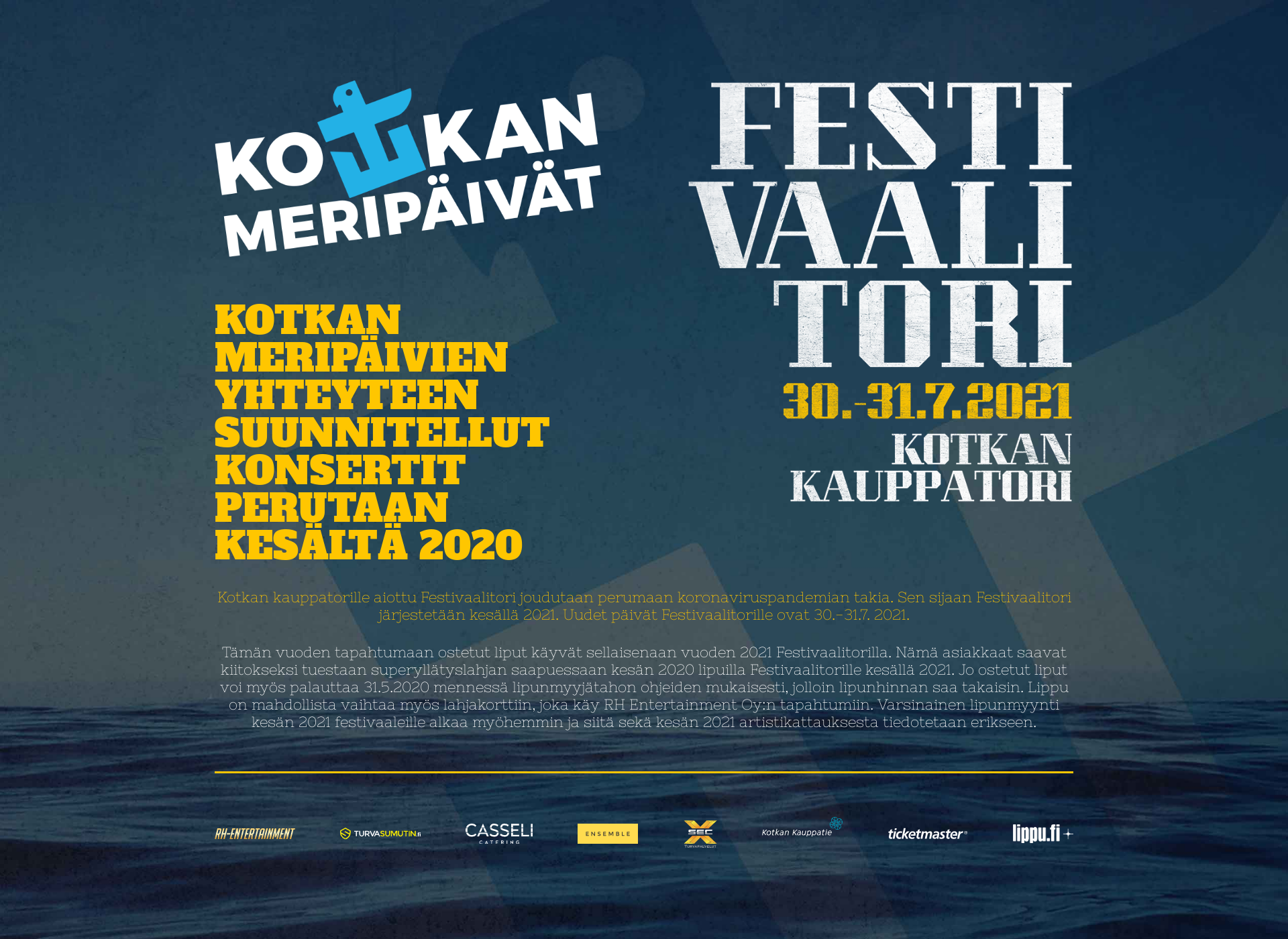 Skärmdump för festivaalitori.fi