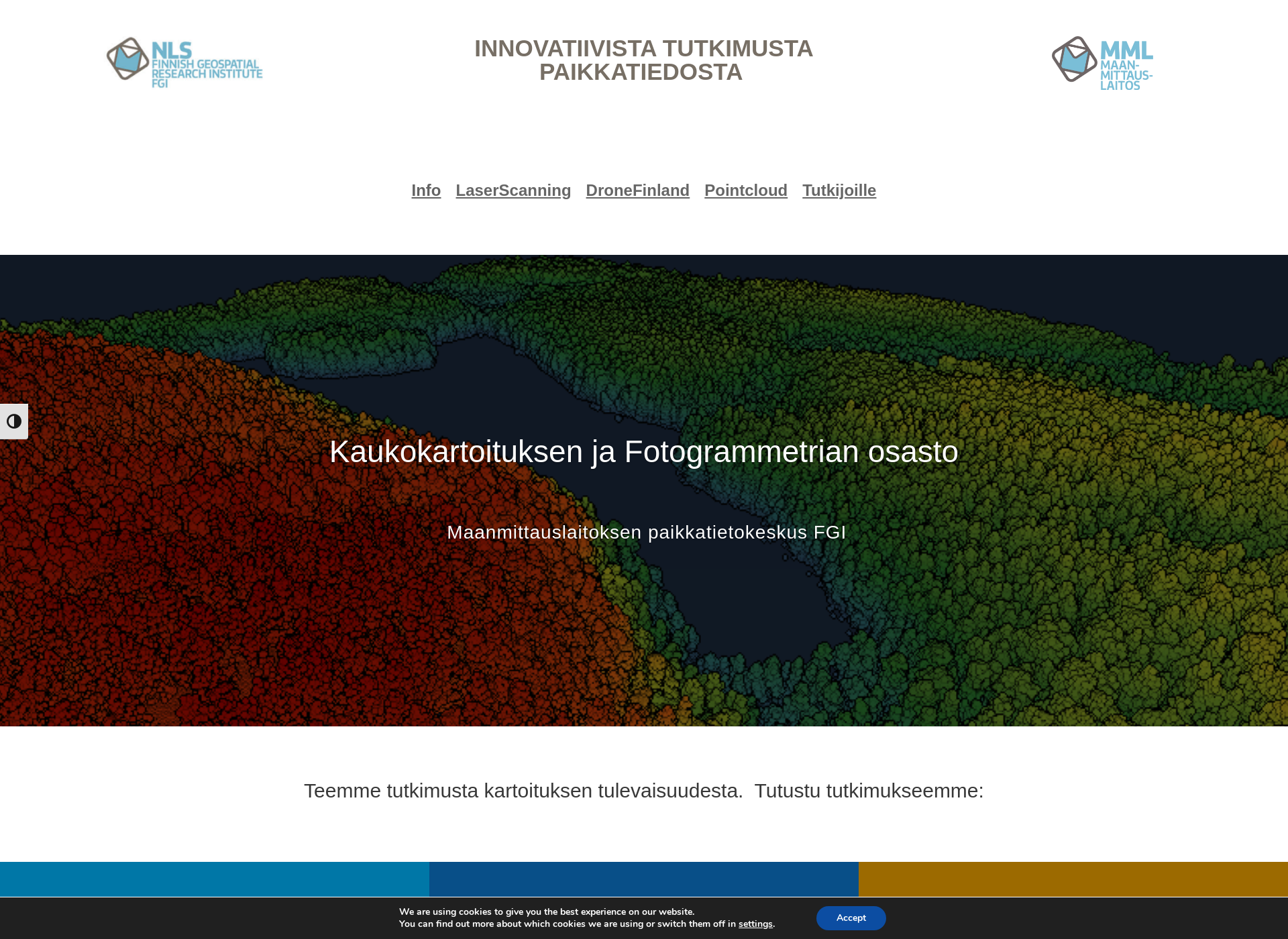 Skärmdump för fgi-remotesensing.fi