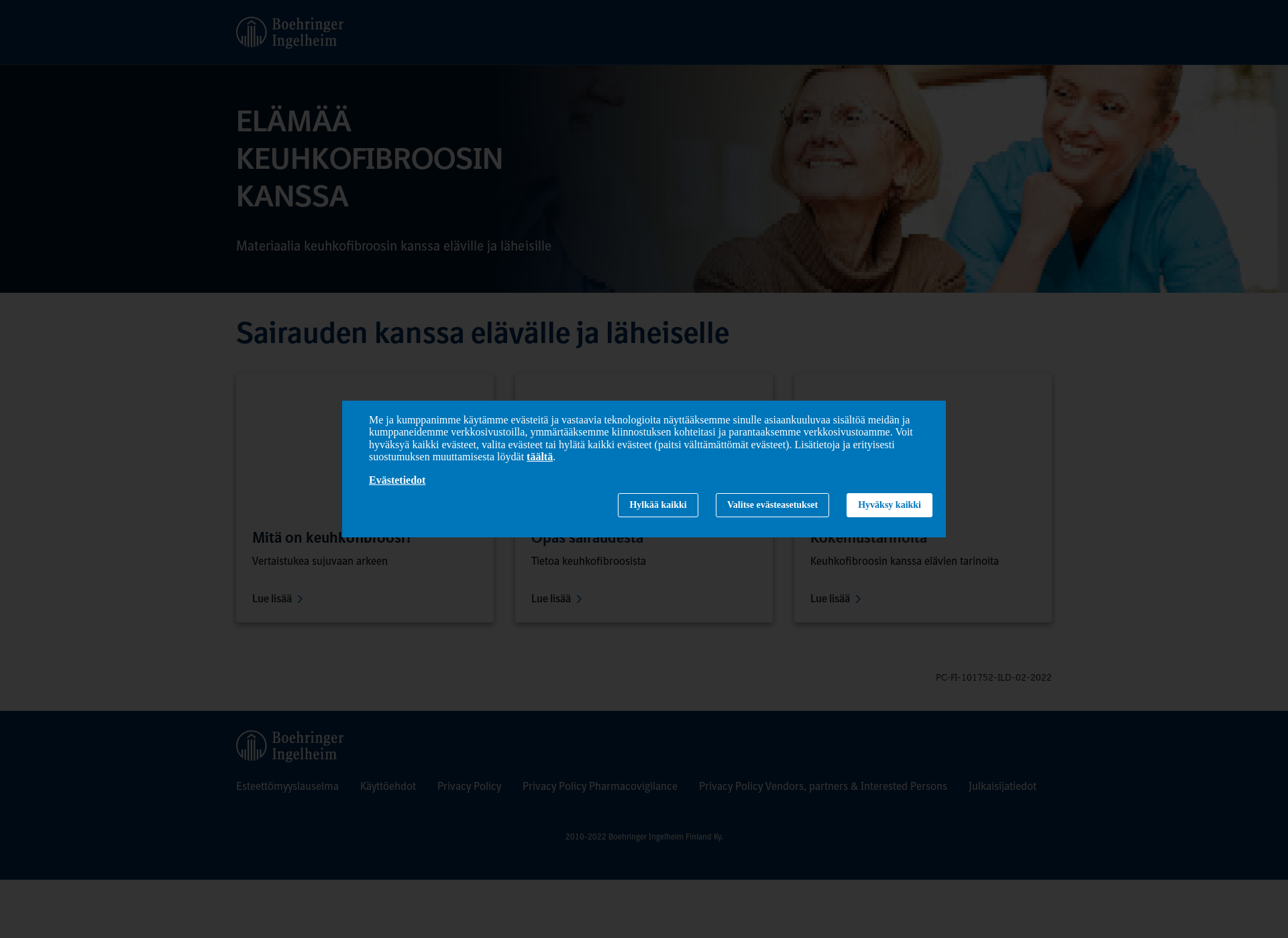 Screenshot for fibroosi.fi