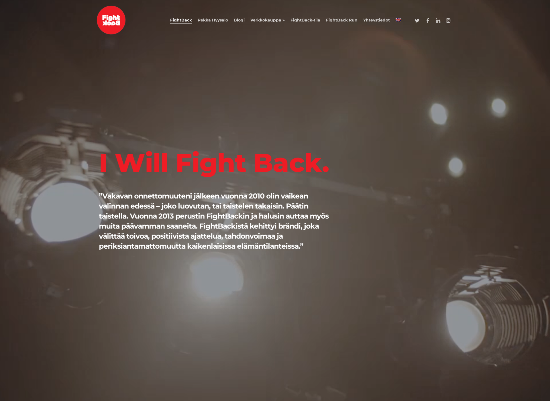 Skärmdump för fightback.fi