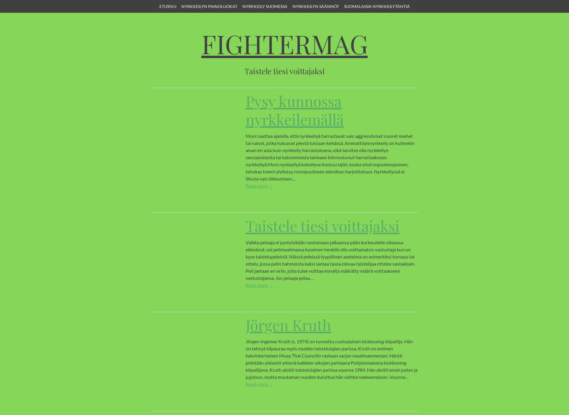 Skärmdump för fightermag.fi