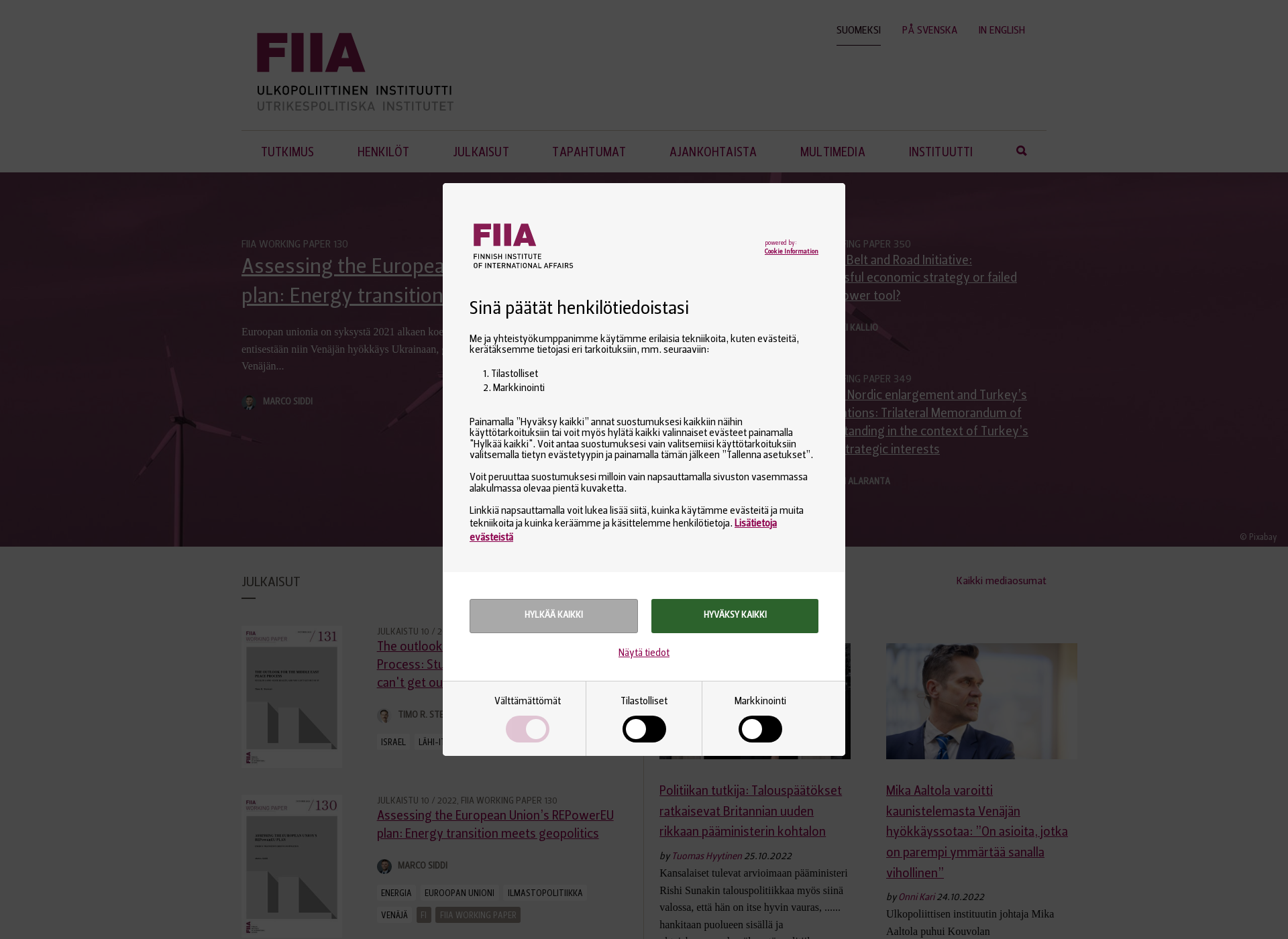 Skärmdump för fiia.fi