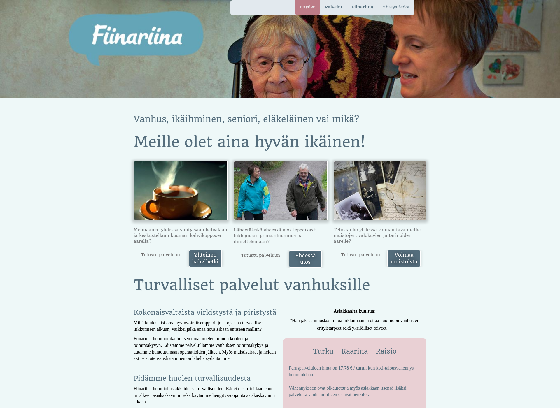 Skärmdump för fiinariina.fi