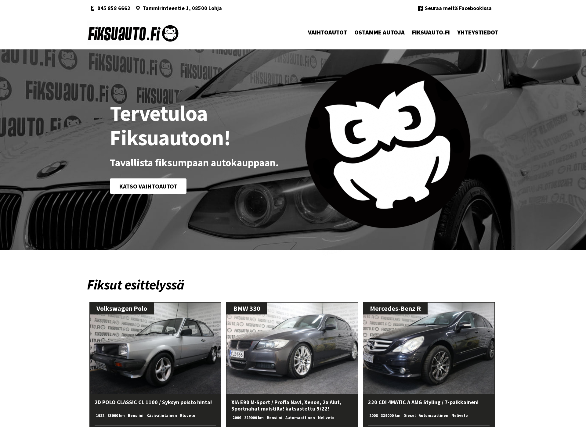 Screenshot for fiksuauto.fi