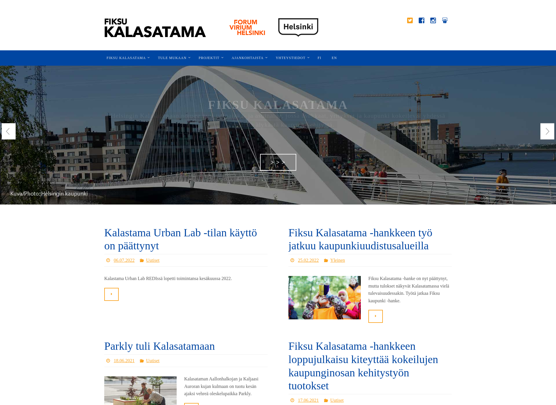 Skärmdump för fiksukalasatama.fi