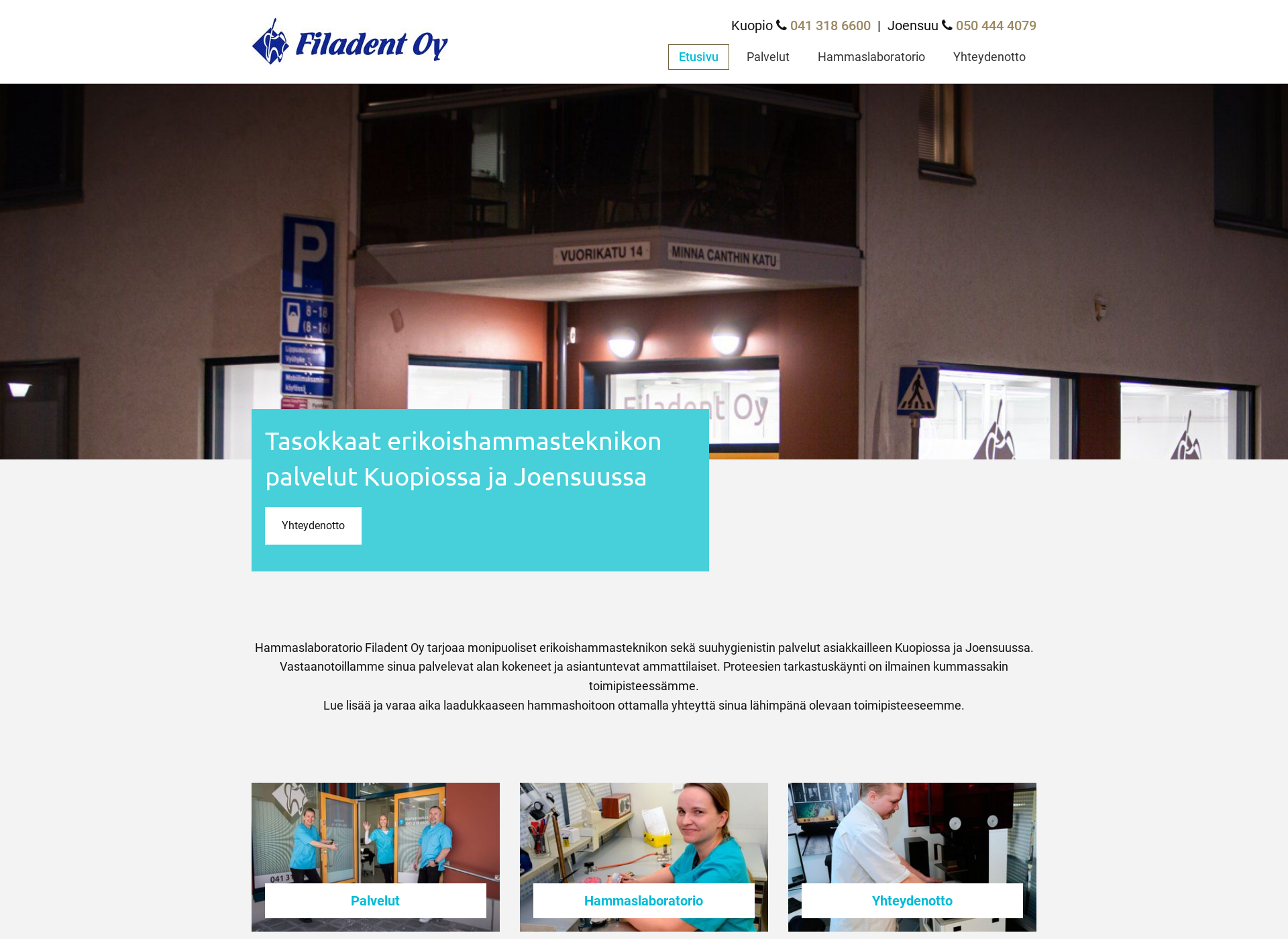 Screenshot for filadent.fi