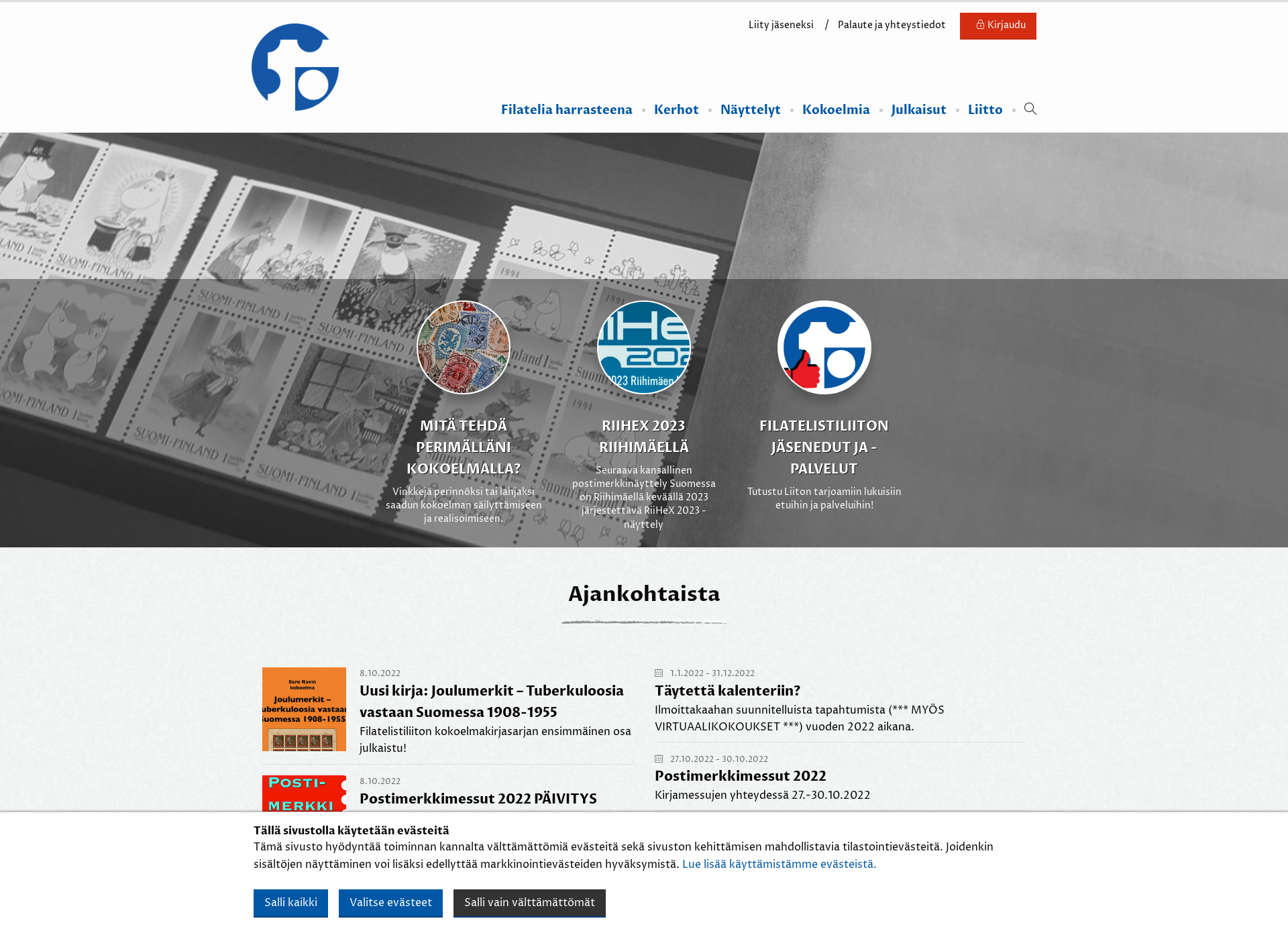 Screenshot for filatelisti.fi