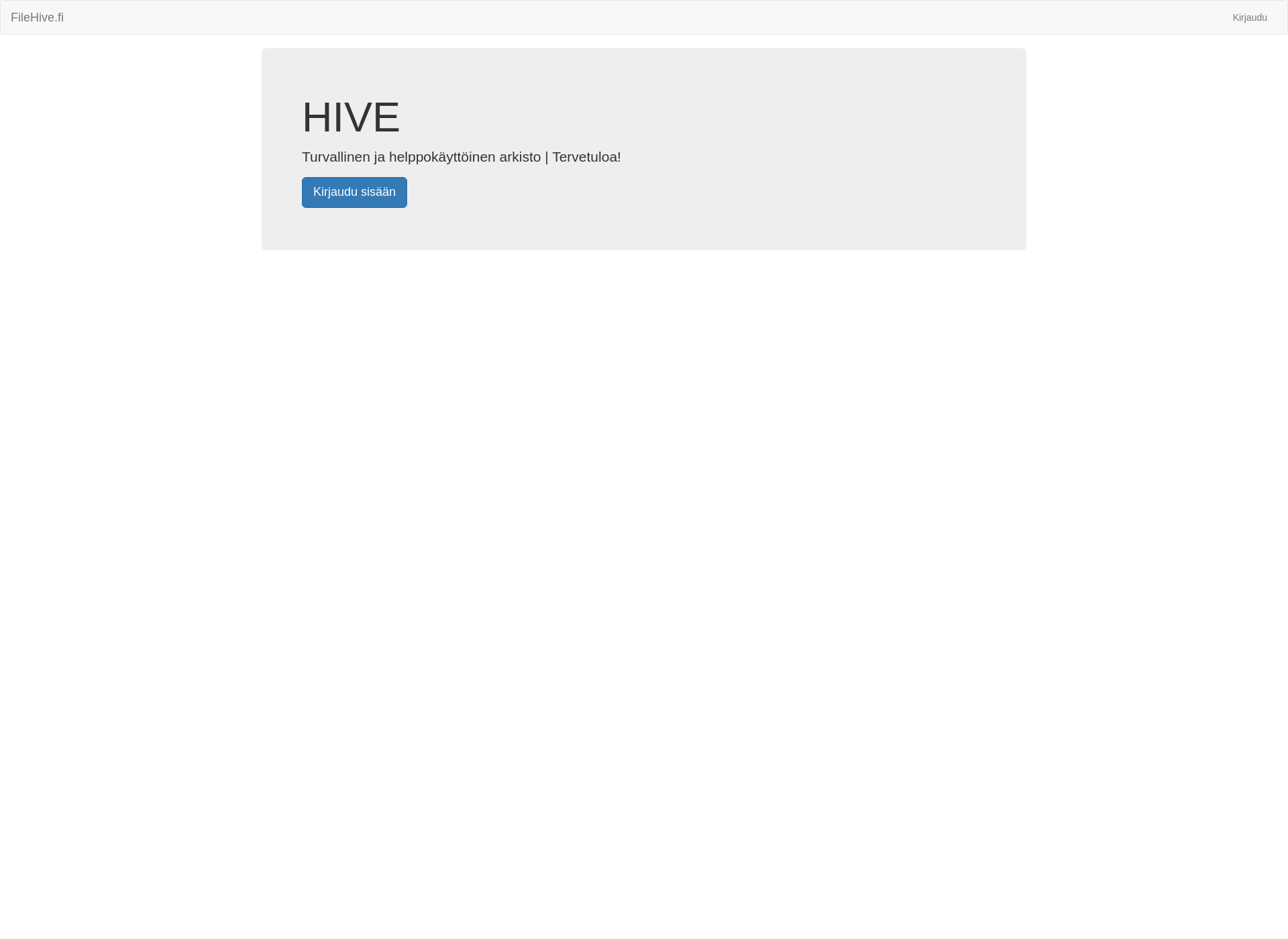 Skärmdump för filehive.fi