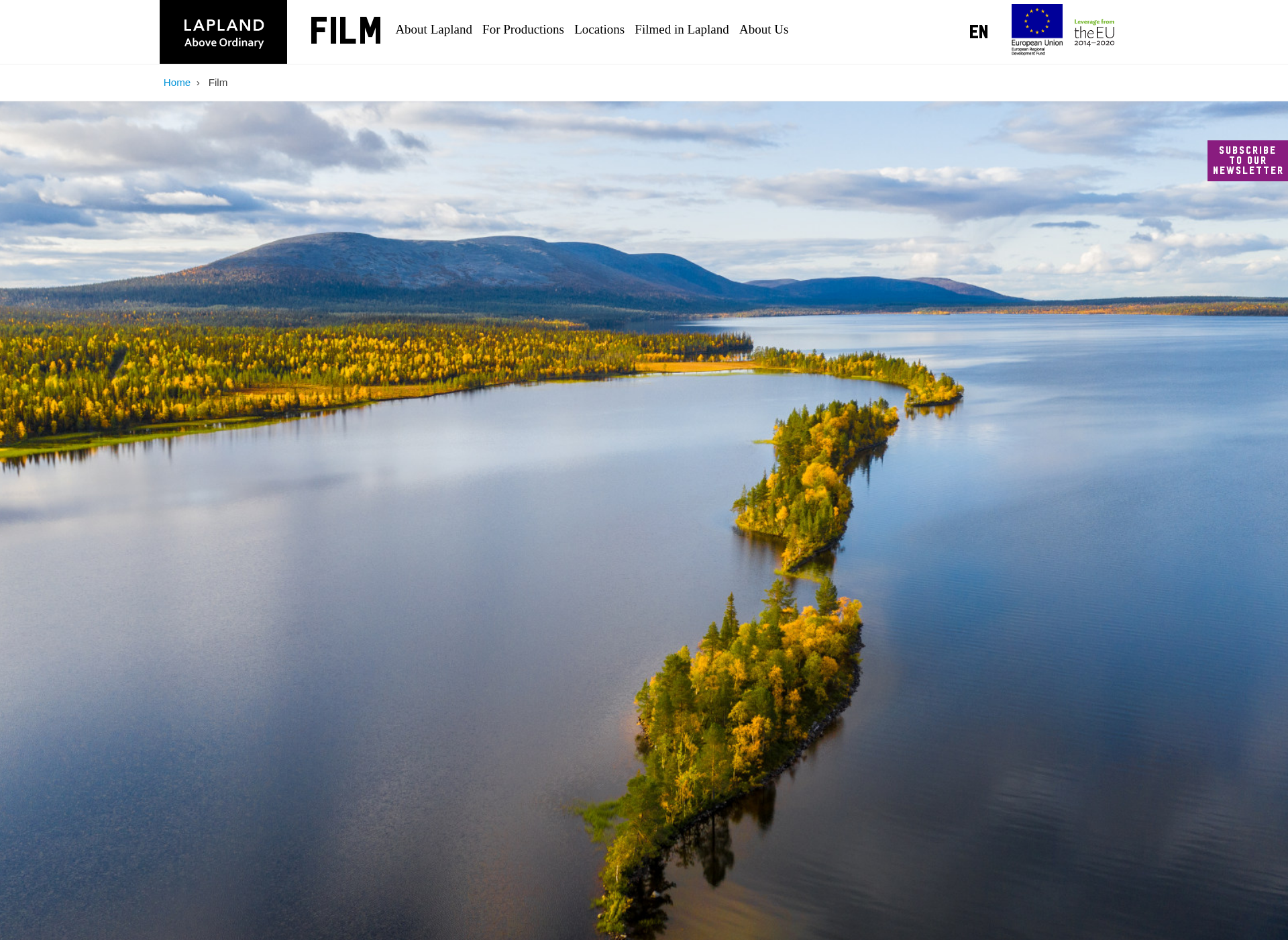 Skärmdump för filmlapland.fi
