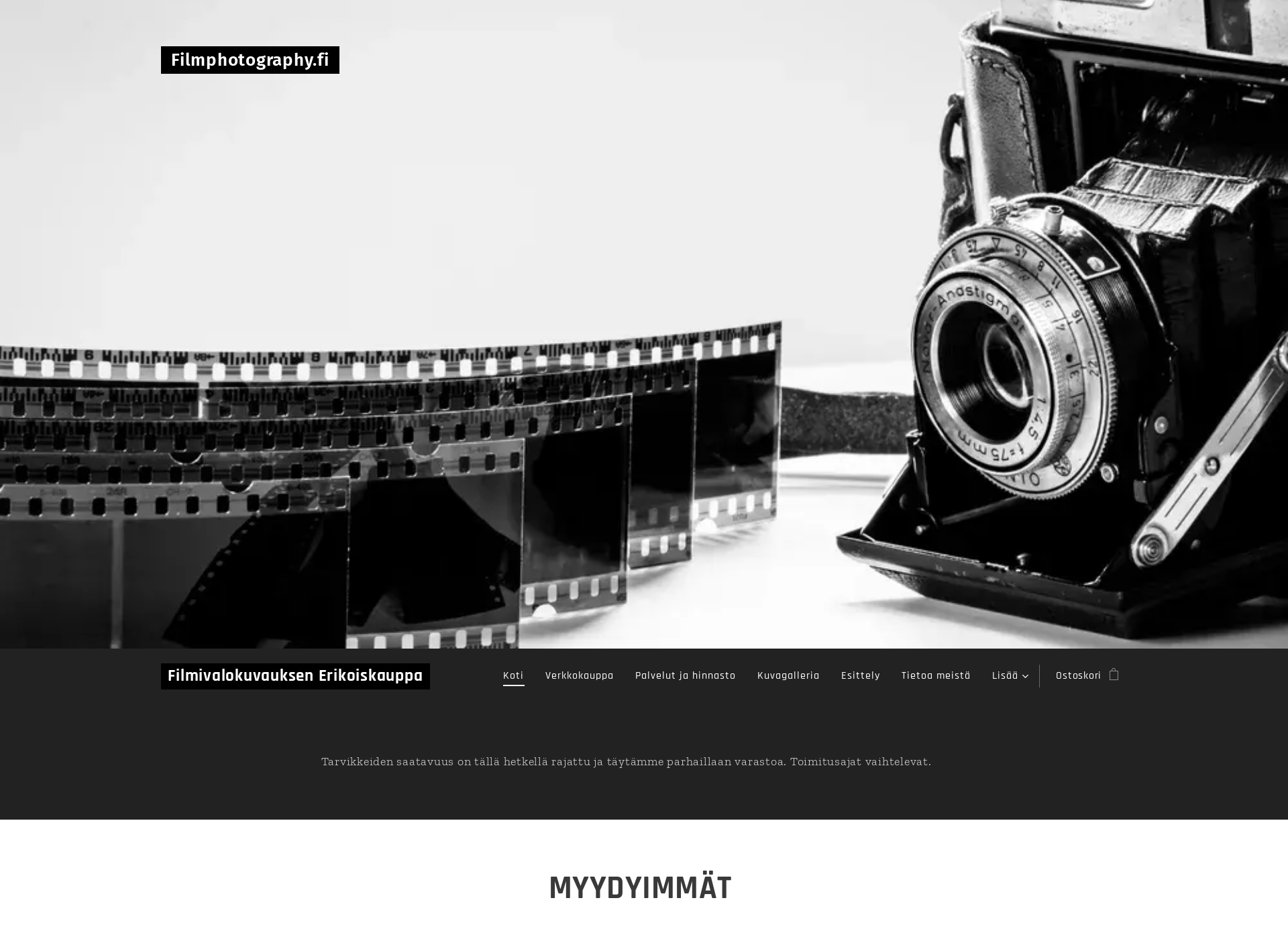 Skärmdump för filmphotography.fi