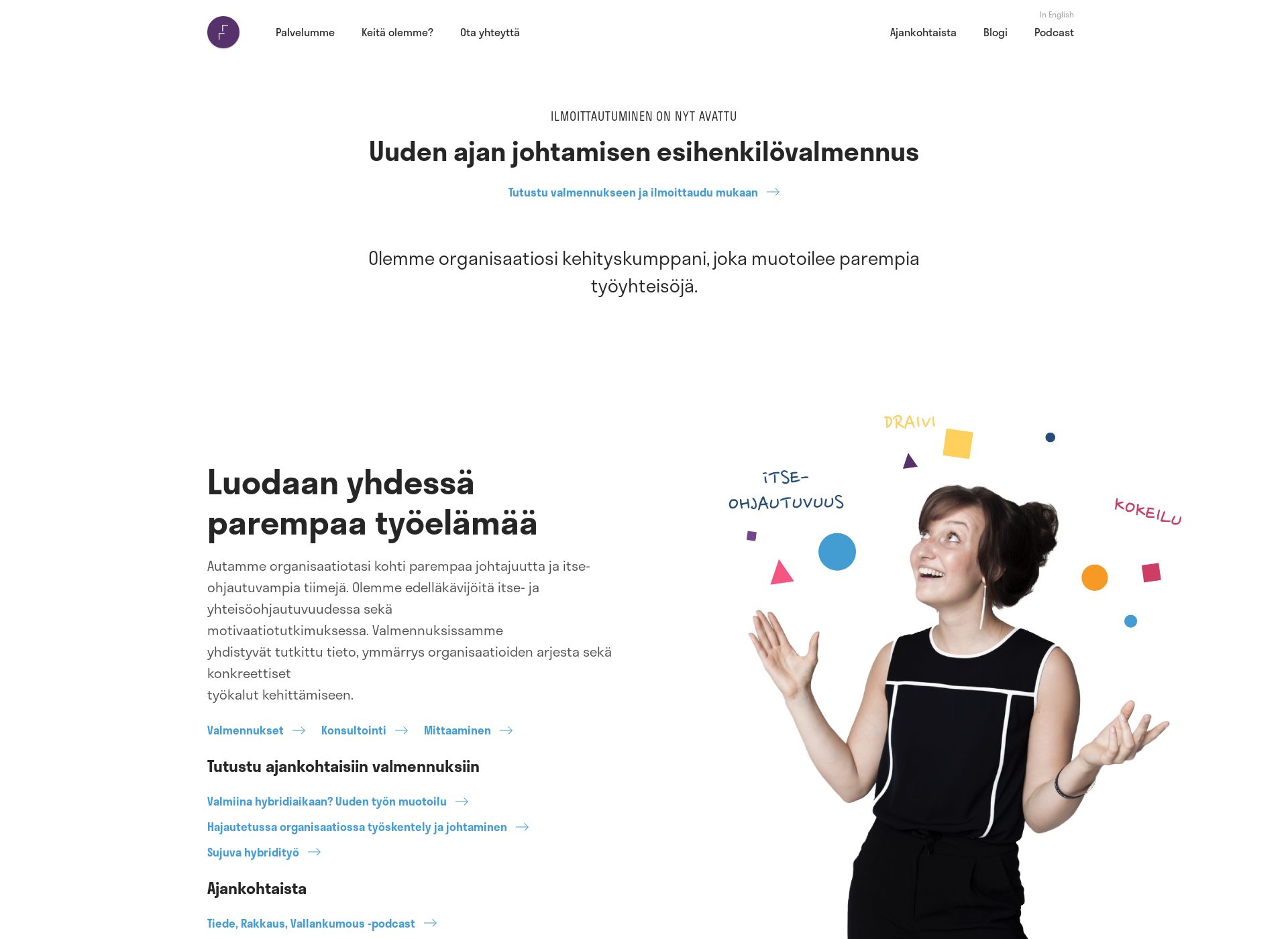 Skärmdump för filosofianakatemia.fi